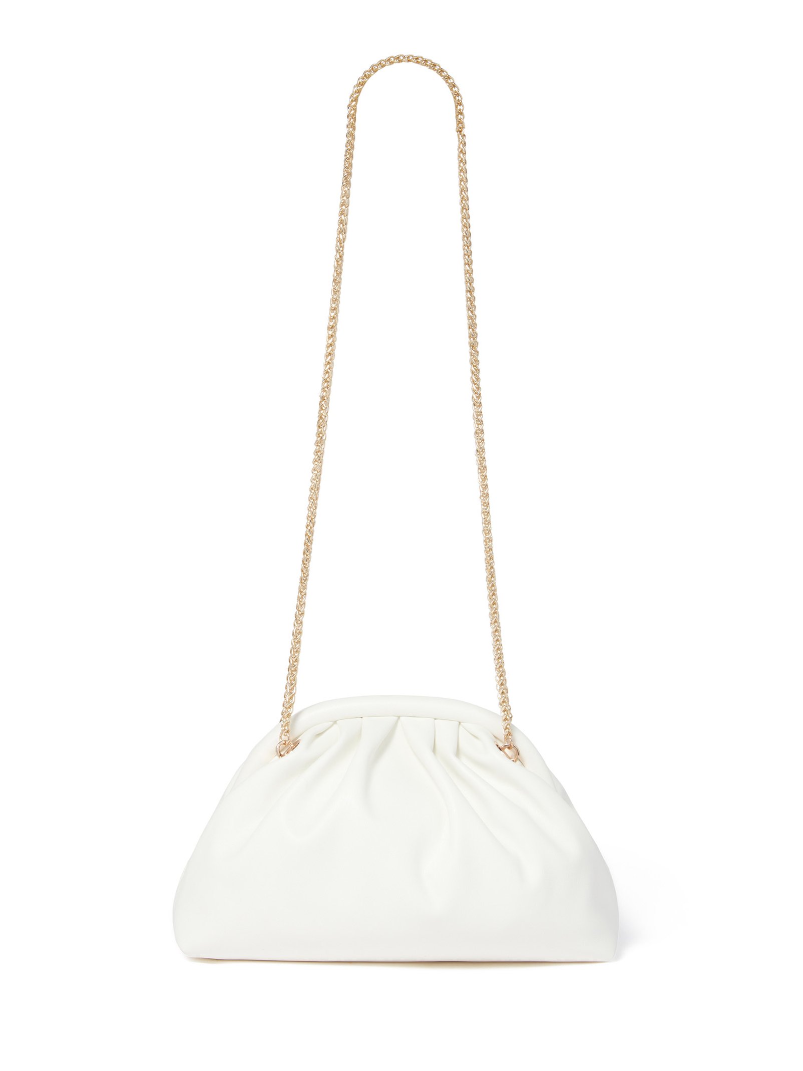 Lacey Frame Pleated Clutch