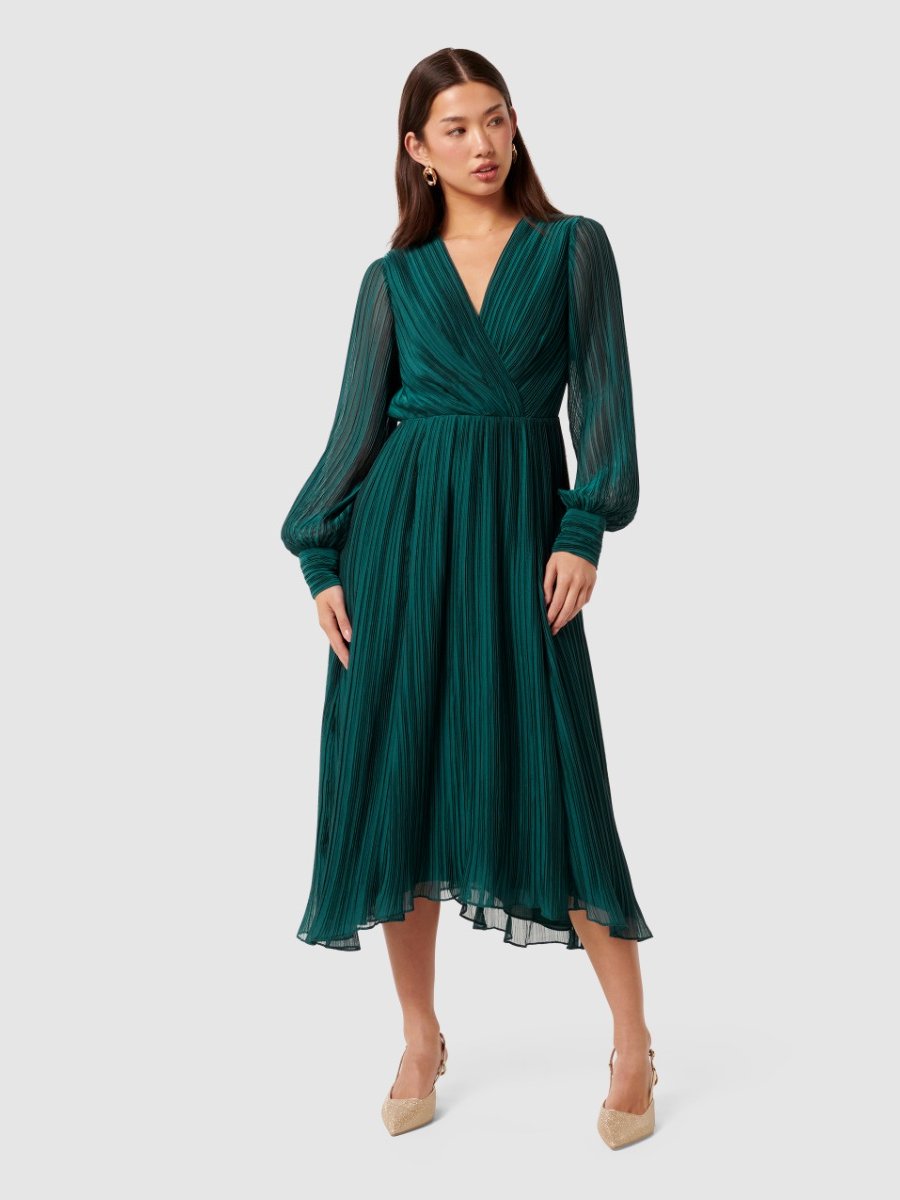 Genevieve Crinkle Midi Dress