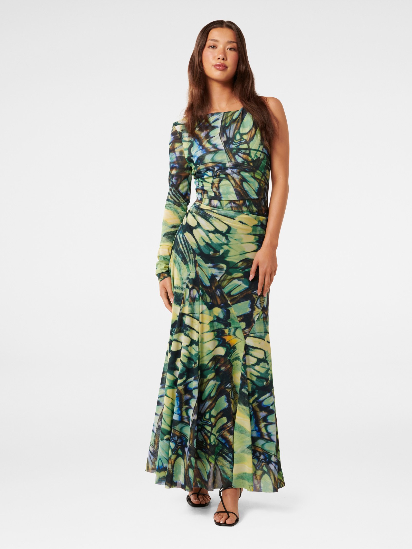 Nancie One Sleeve Cut Out Maxi Dress