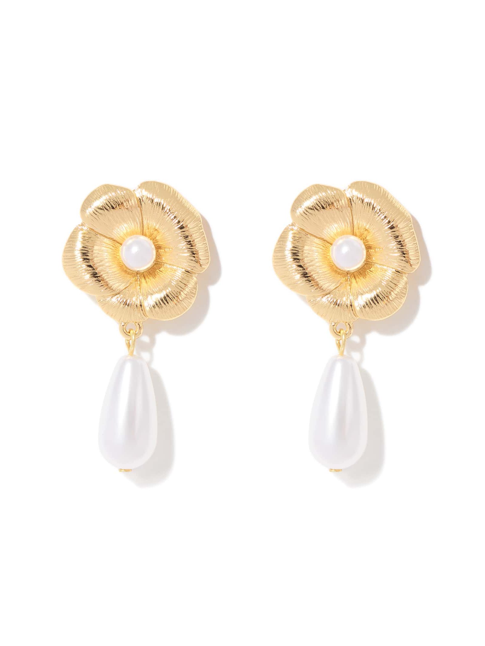 Jessica Flower Pearl Earring