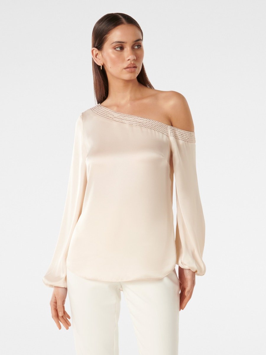 Anya Asymmetric Embellished Top