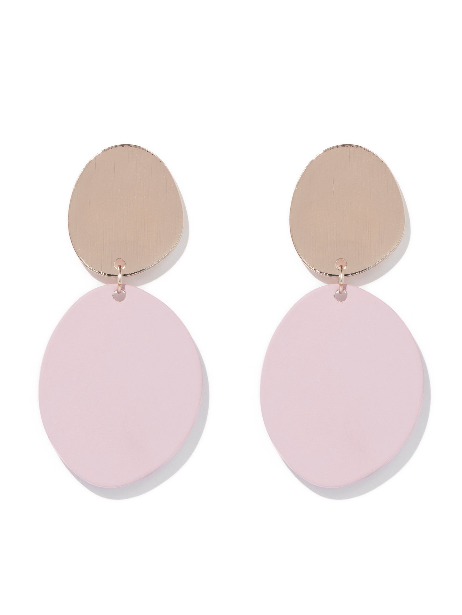 Olympia Coated Organic Disc Drop Earring