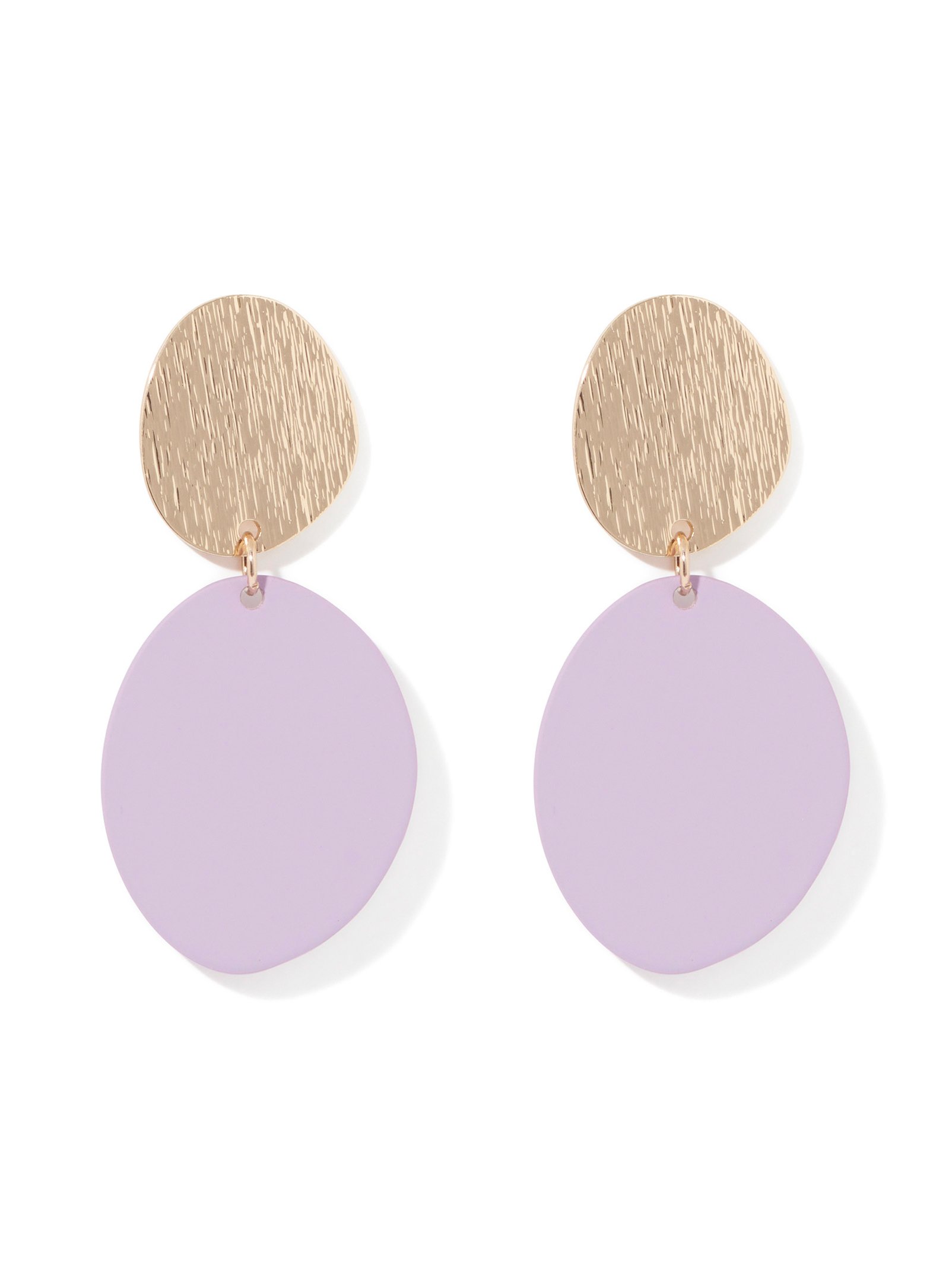Olympia Coated Disc Drop Earring