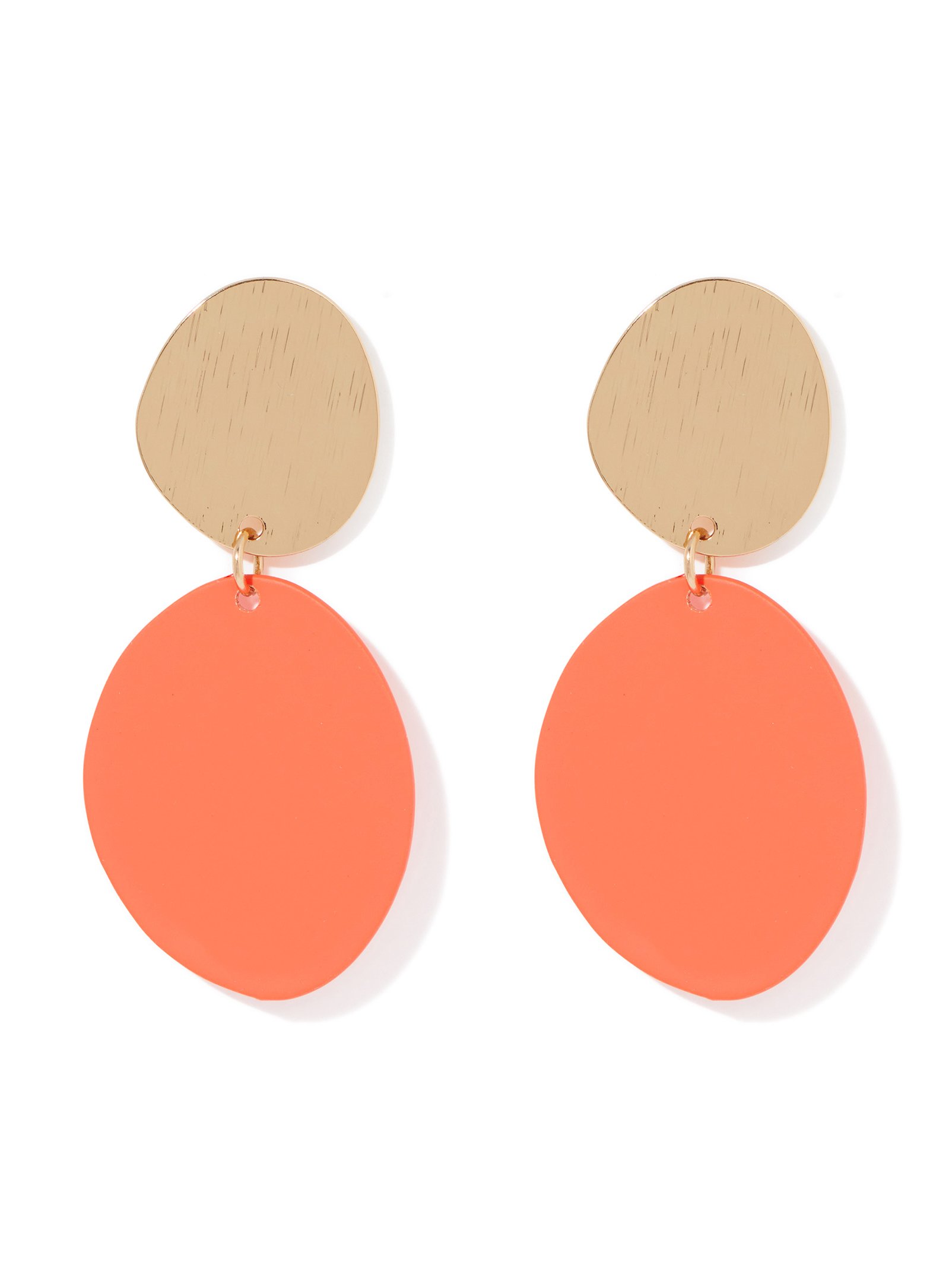 Olympia Coated Disc Drop Earring