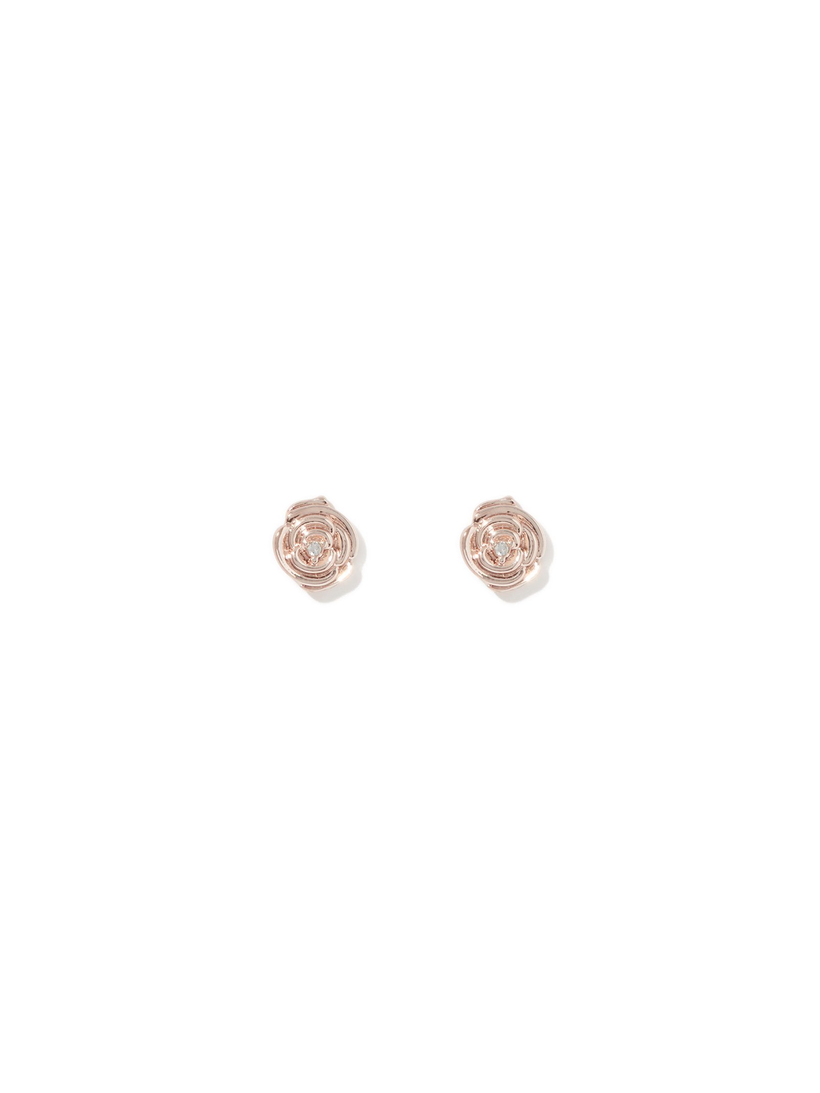 Maya Metal Flower & Crystal Stud Earring