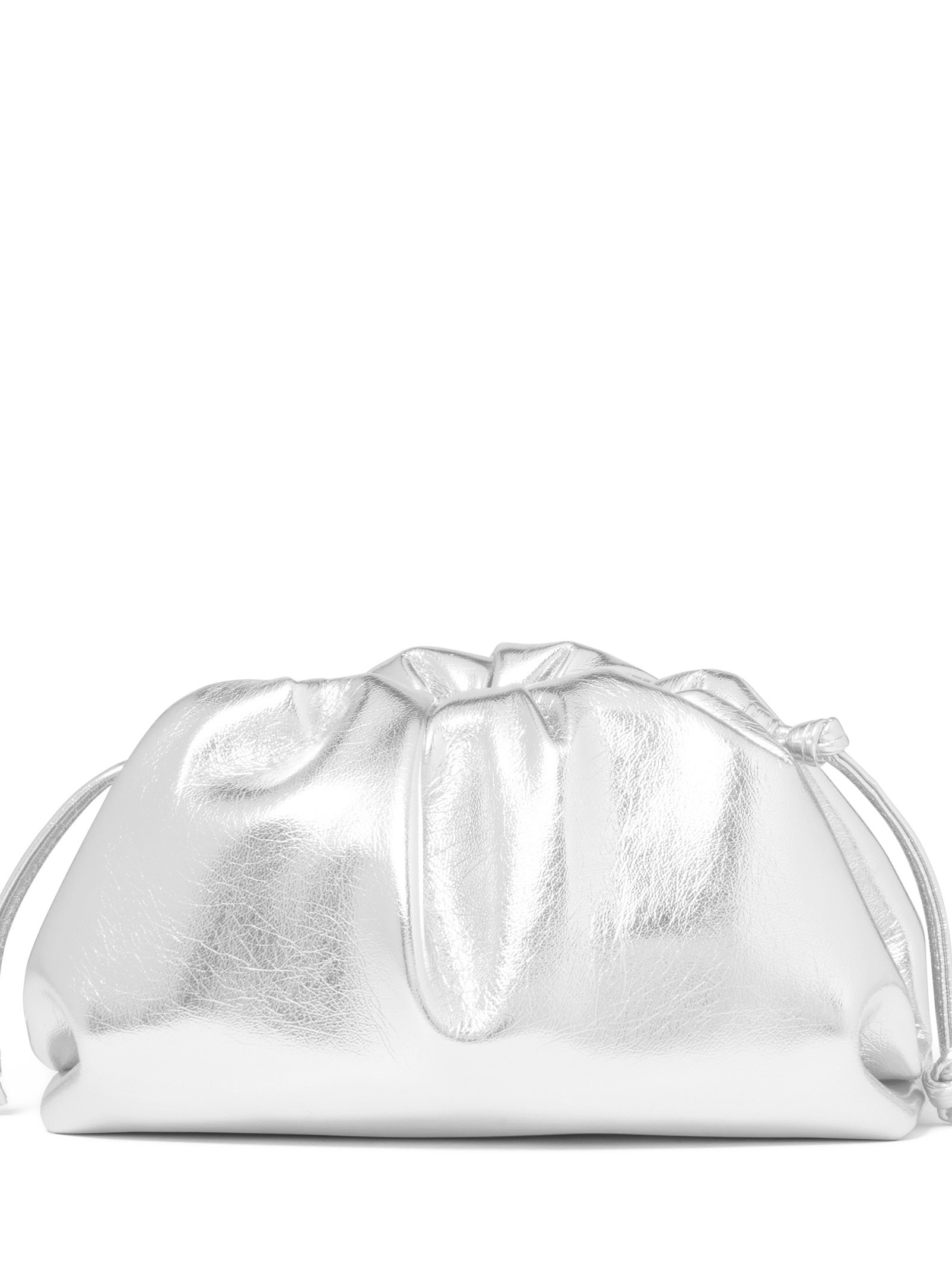 Signature Ellie Metallic Ruched Clutch