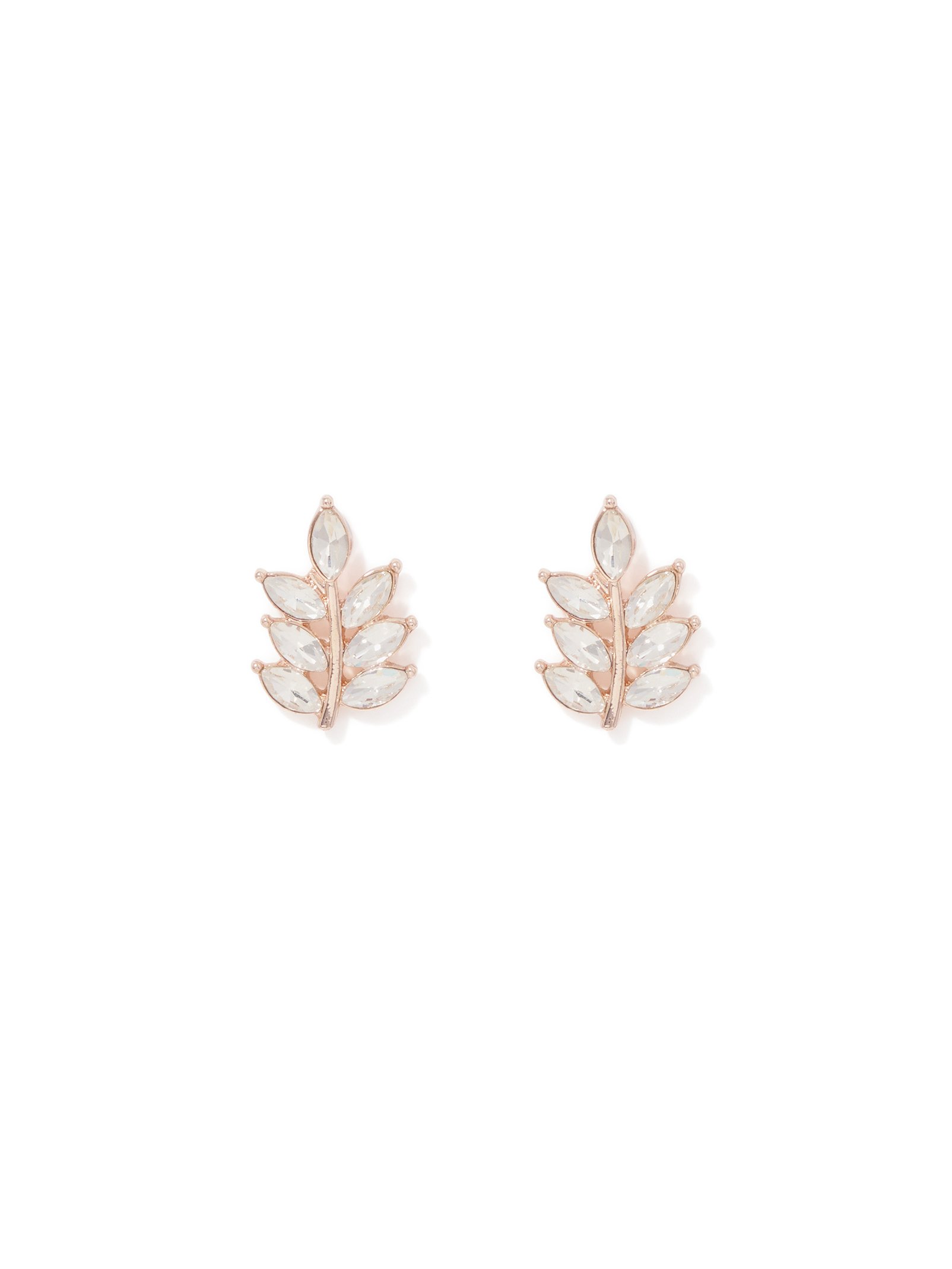 Lorelei Leaf Stone Stud Earring
