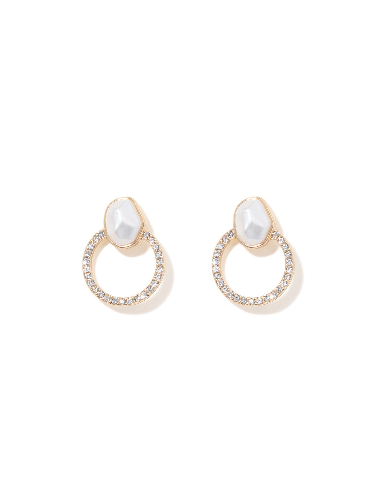 Regan Round Pearl & Stone Earring