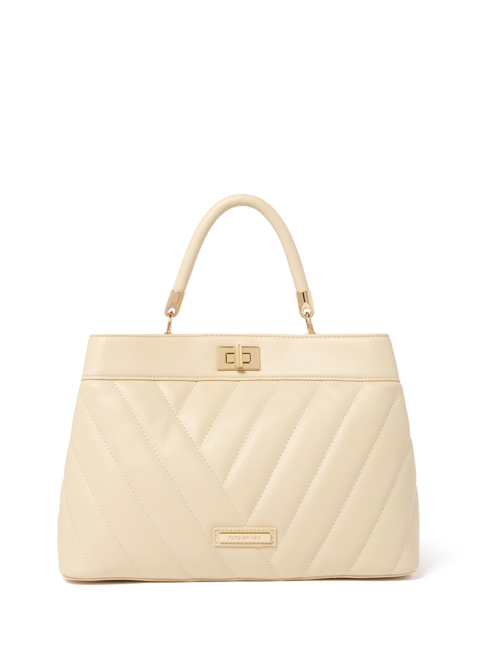 Charlotte Chevron Top Handle Bag