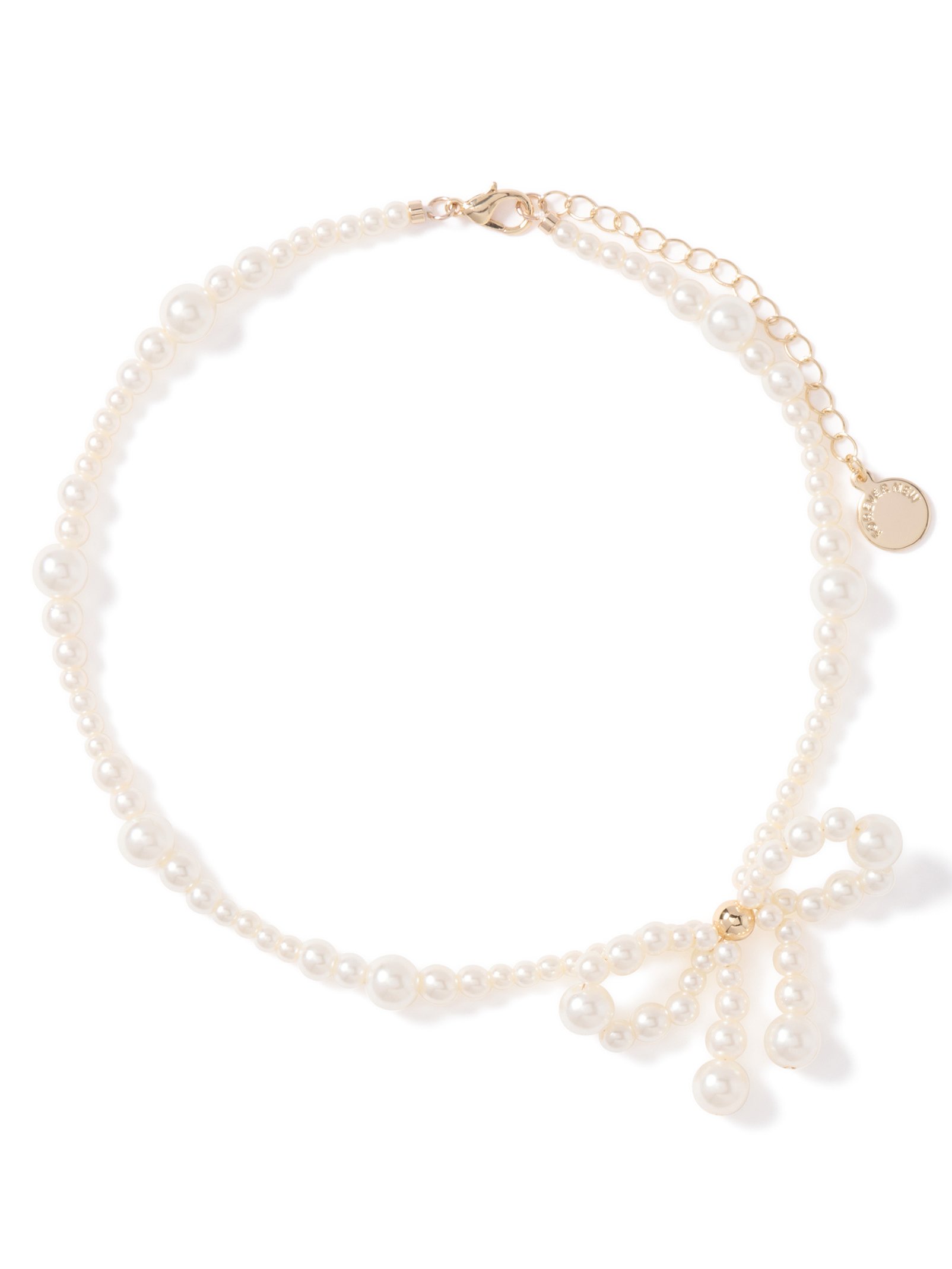 Philippa Pearl Bow Necklace