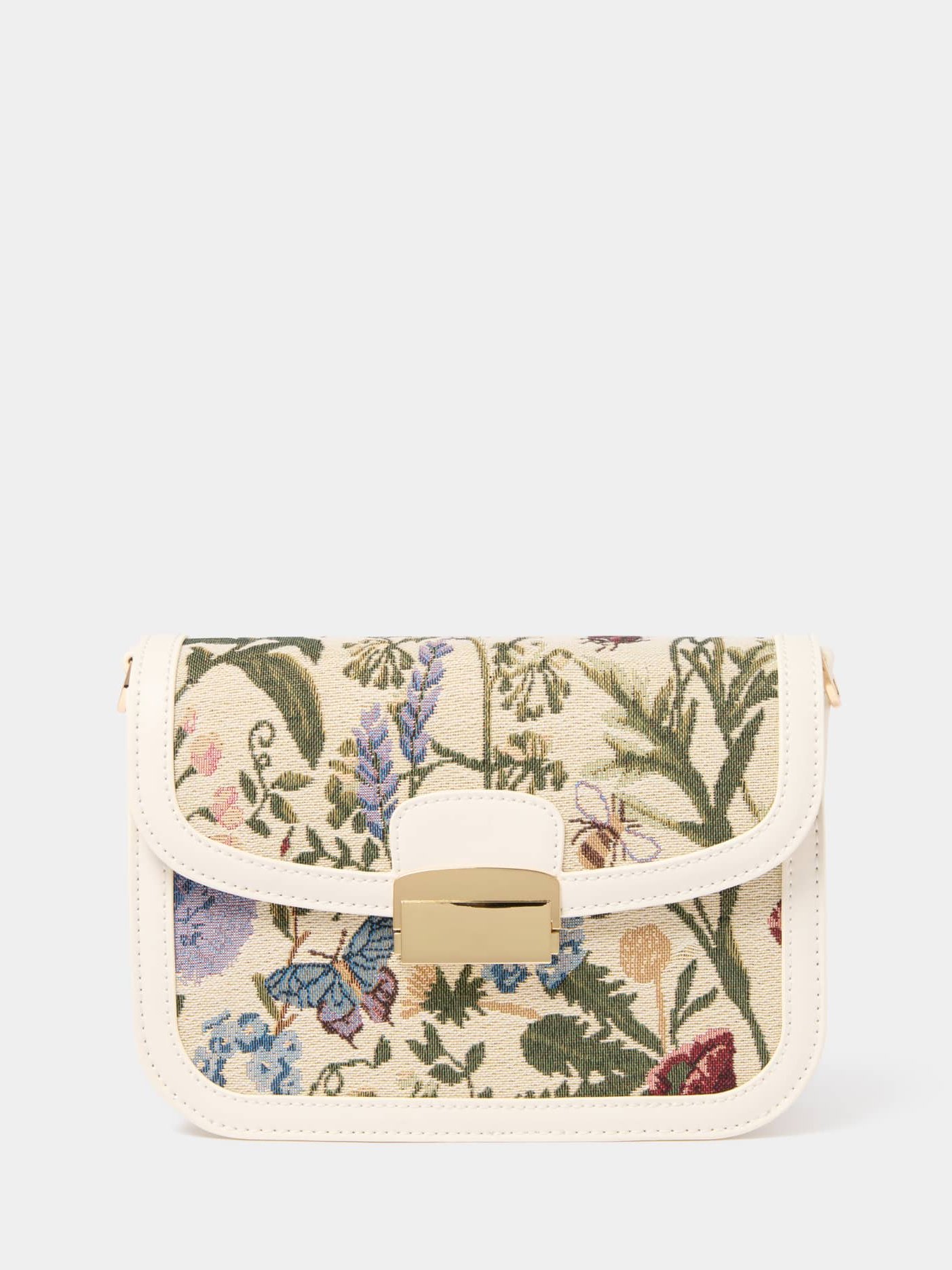 Fiona Floral Lock Shoulder Bag