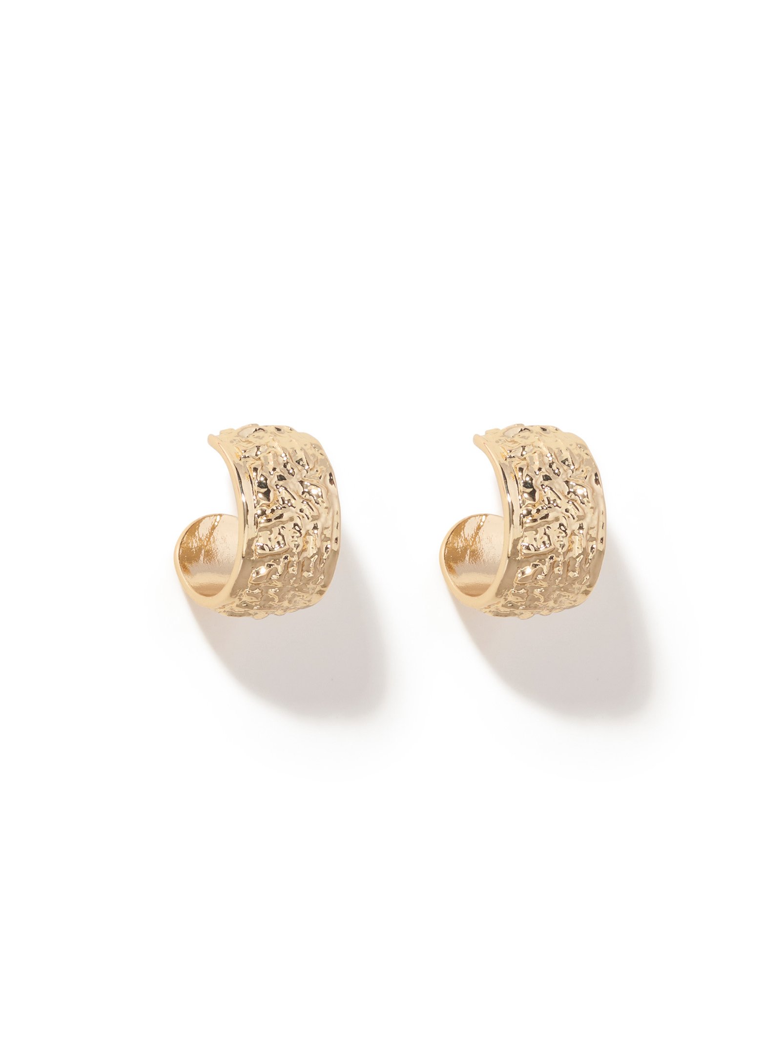 Signature Starling Texture Hoop Earring