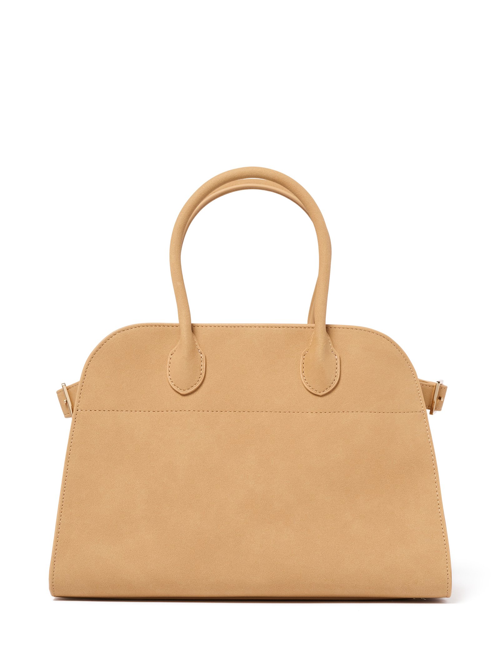 Lacey Faux Suede Bowler Bag