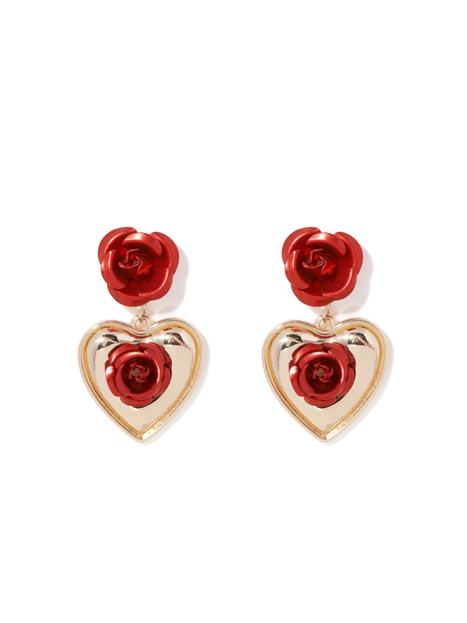 Hope Heart Rose Earring