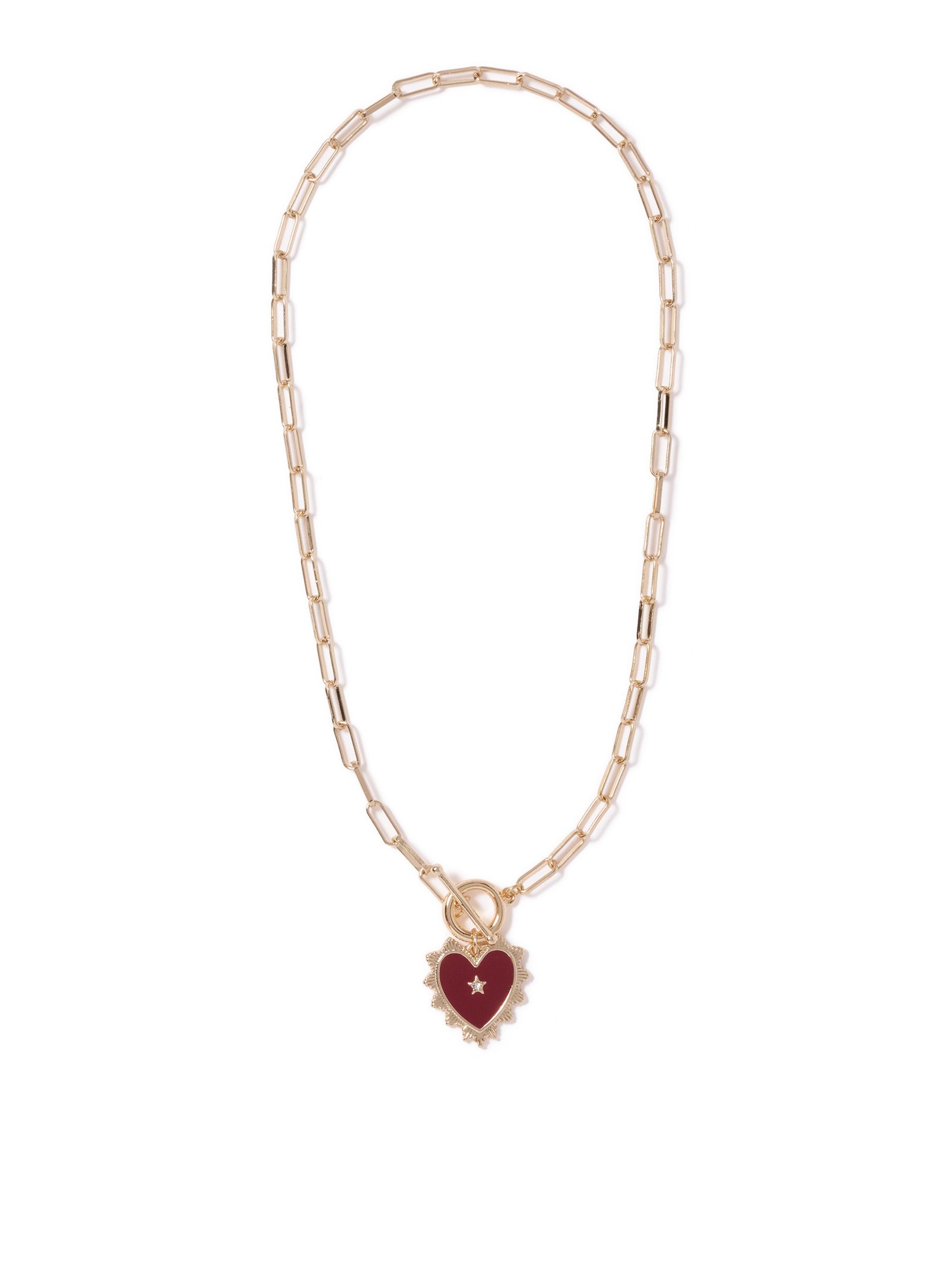 Hailey Heart T-Bar Necklace
