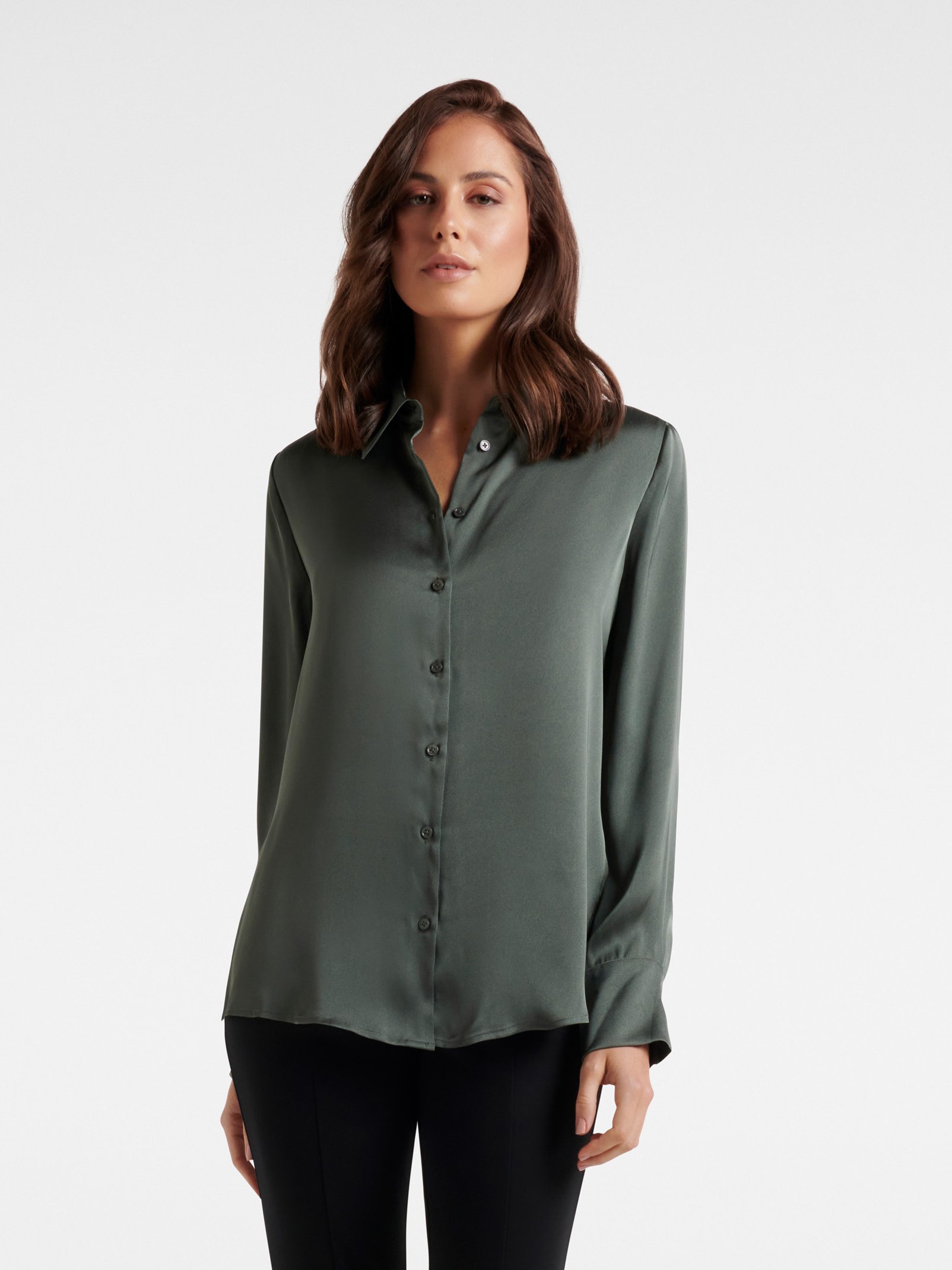 Lila Longline Satin Shirt