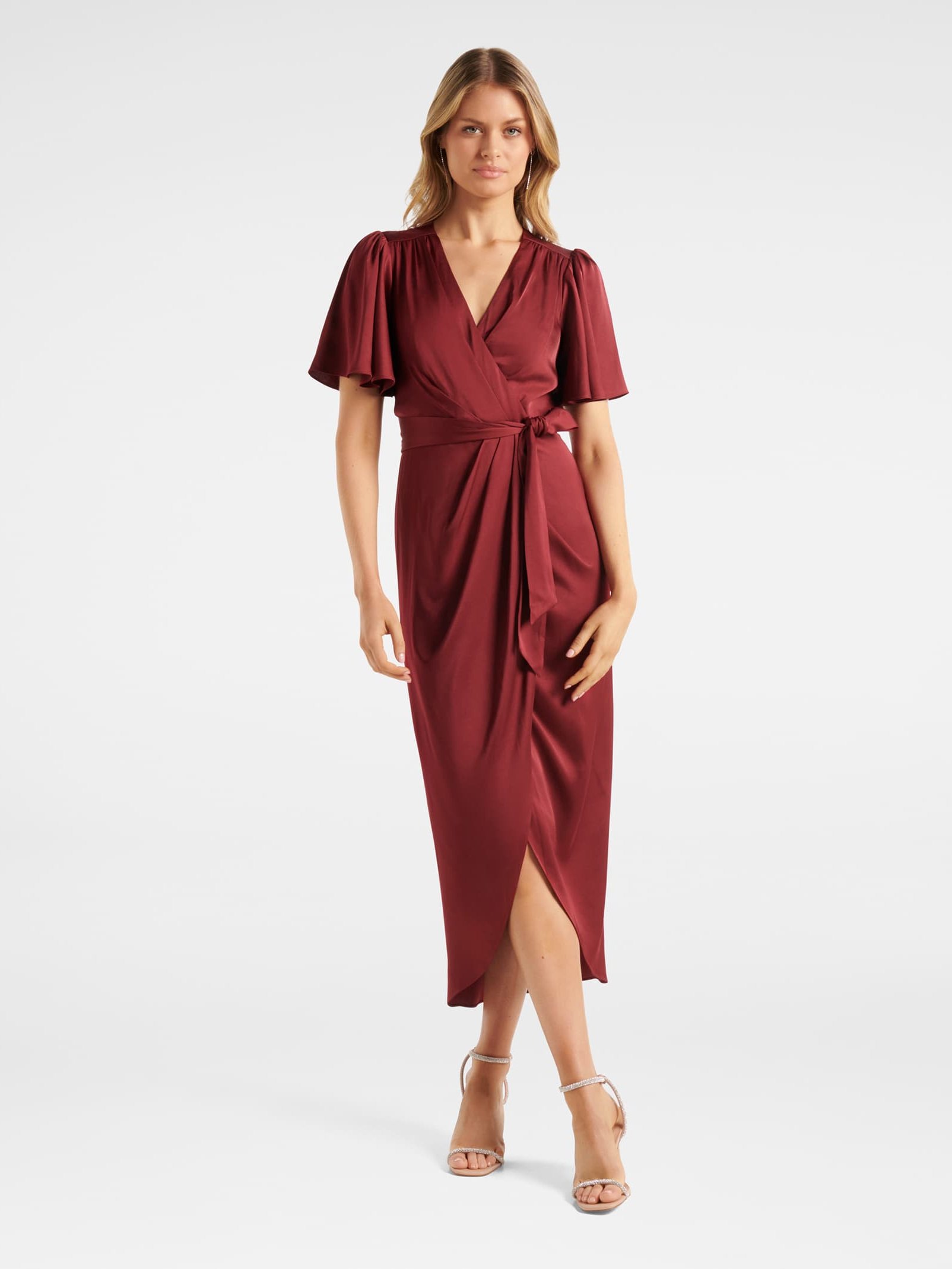 Carolina Satin Midi Dress