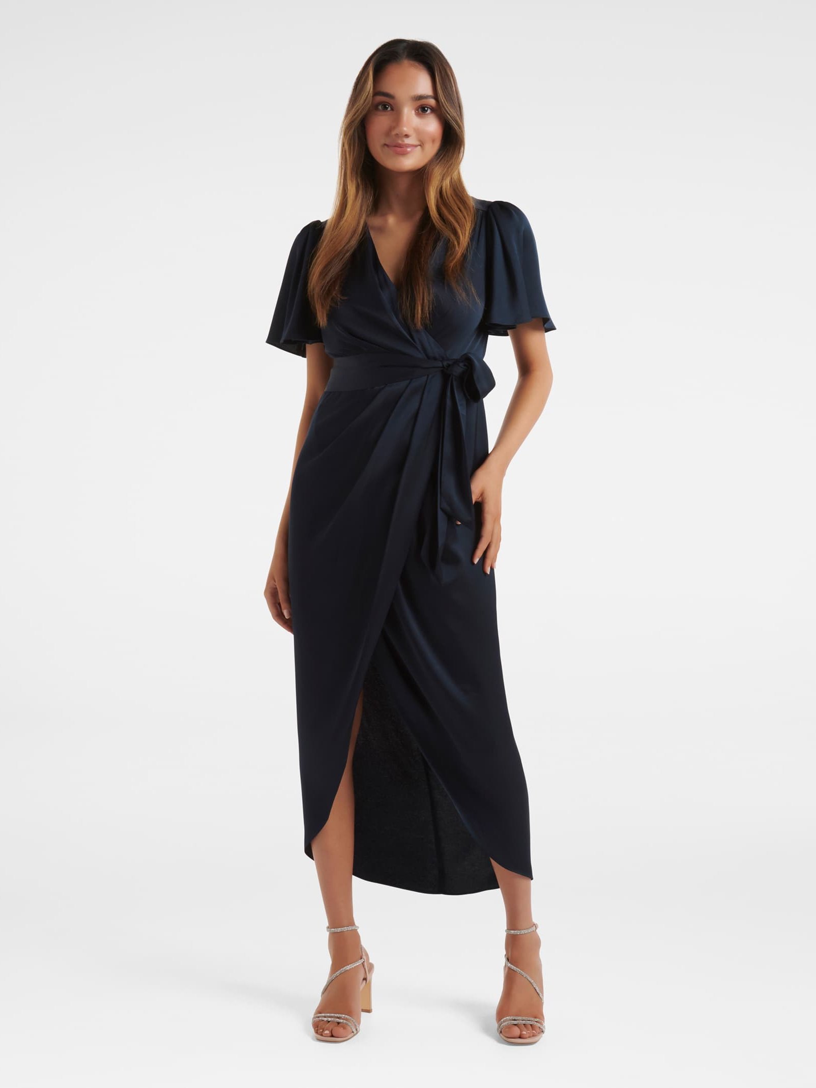Carolina Petite Satin Midi Dress