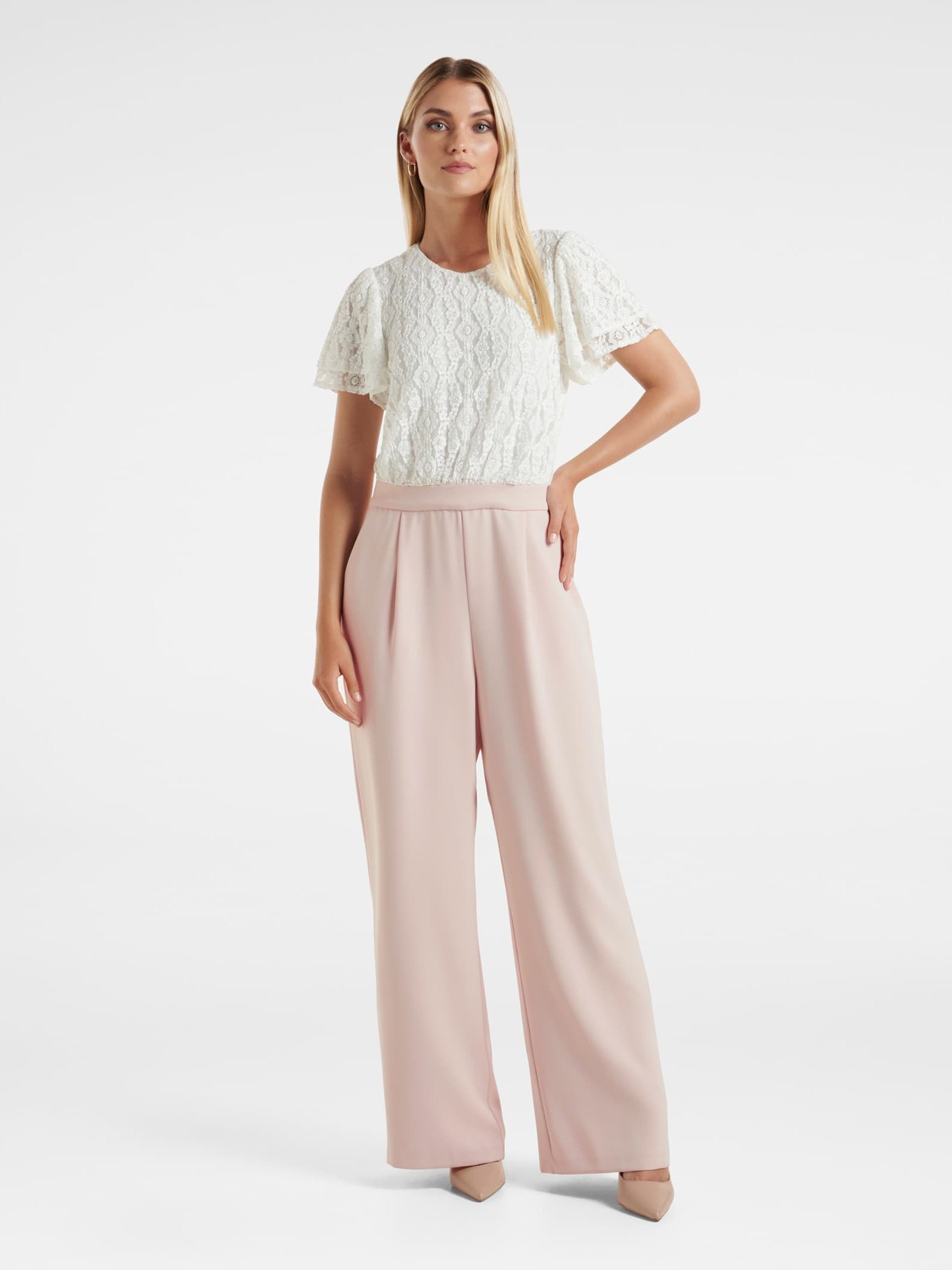 Layla Flutter Sleeve Jumpsuit