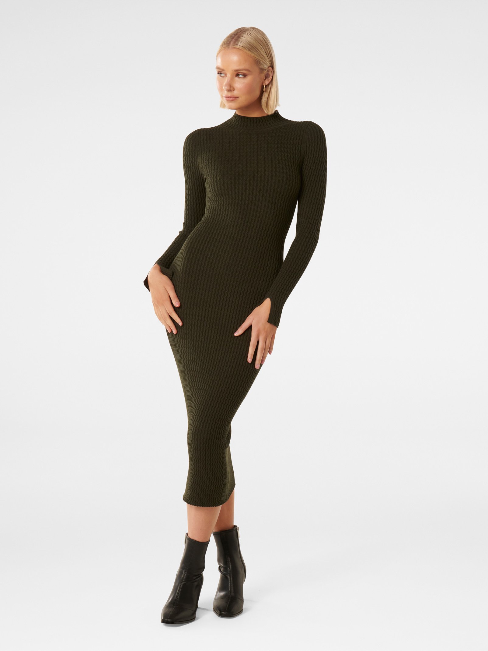 Georgia Textured Column Knit Dress