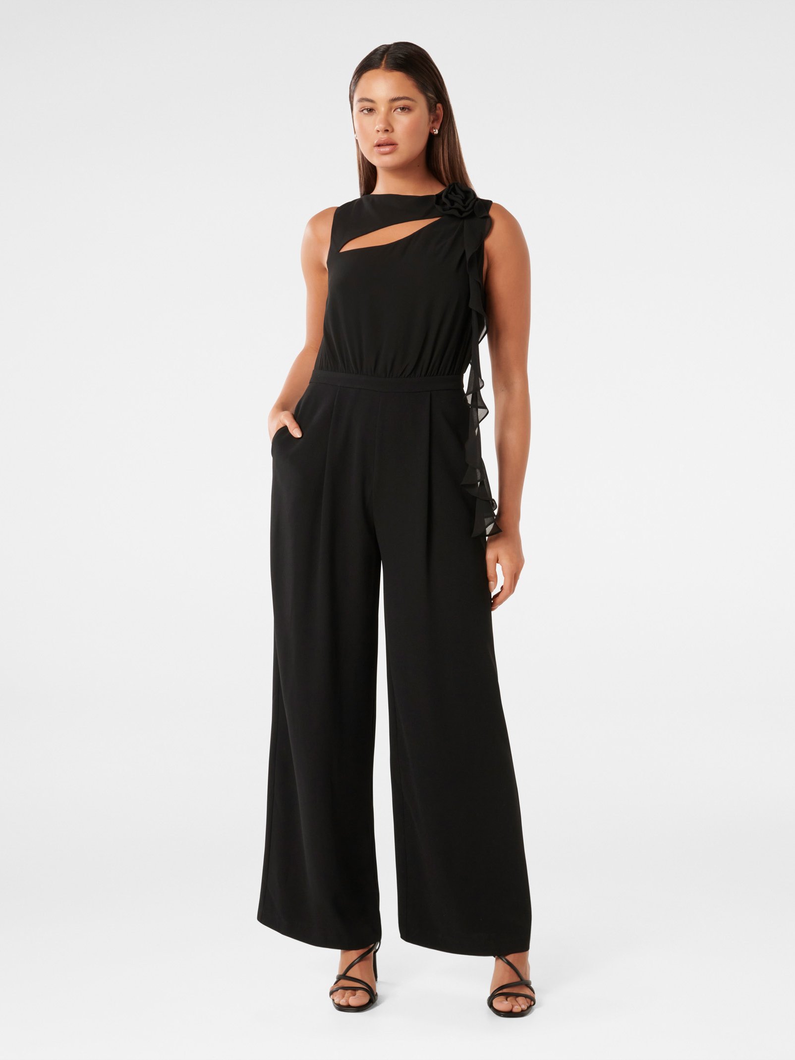 Percy Ruffle Corsage Jumpsuit