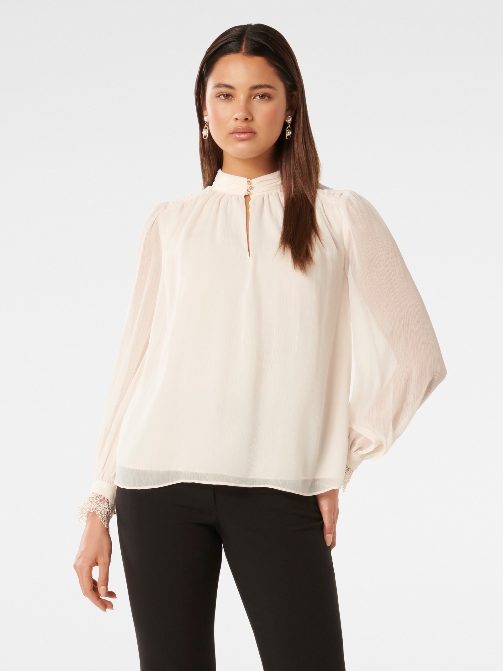 Cassidy Lace Cuff Blouse