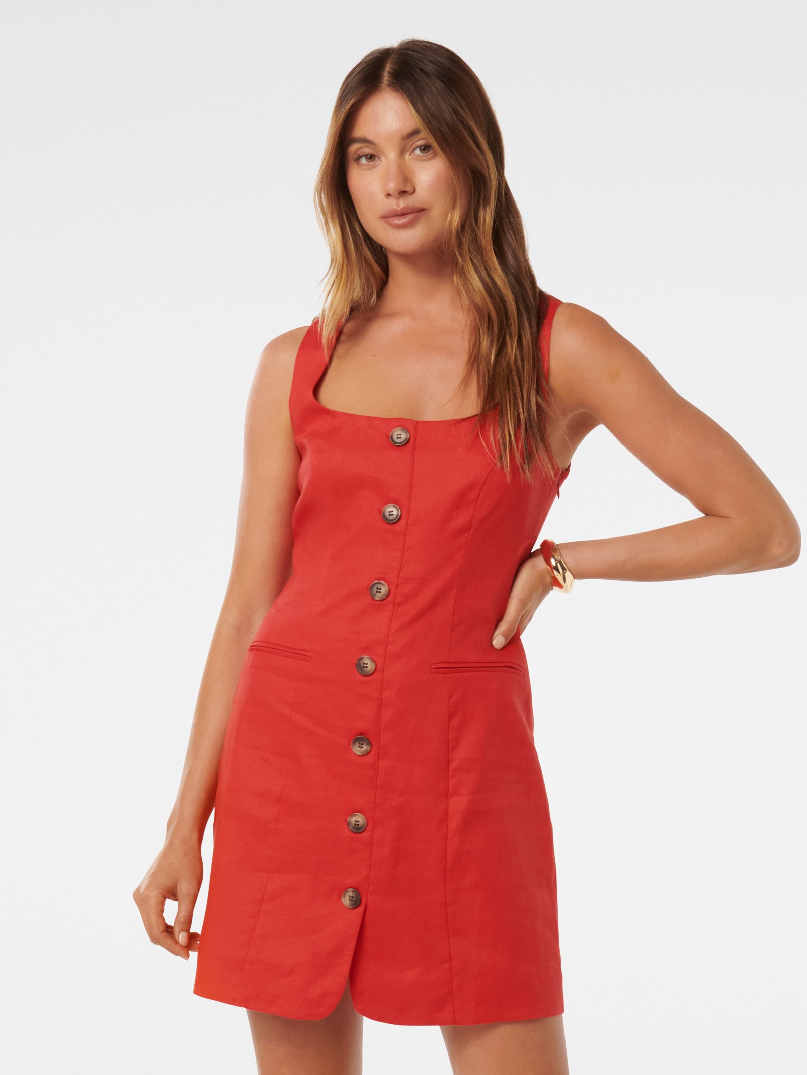 Caprice Scoop Neck Mini Dress