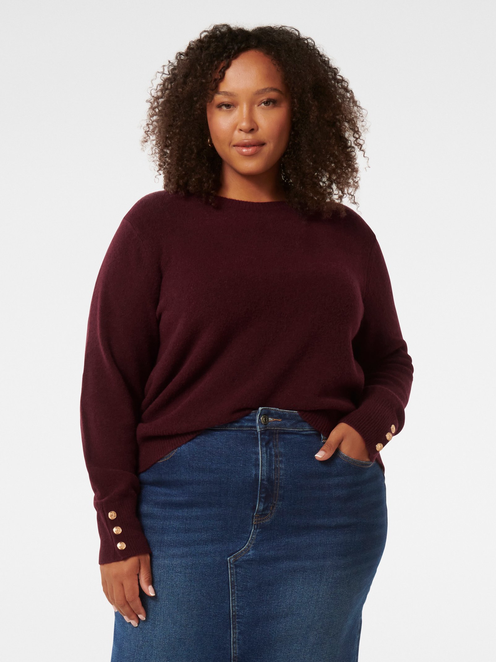 Camille Curve Brushed Knit Sweater