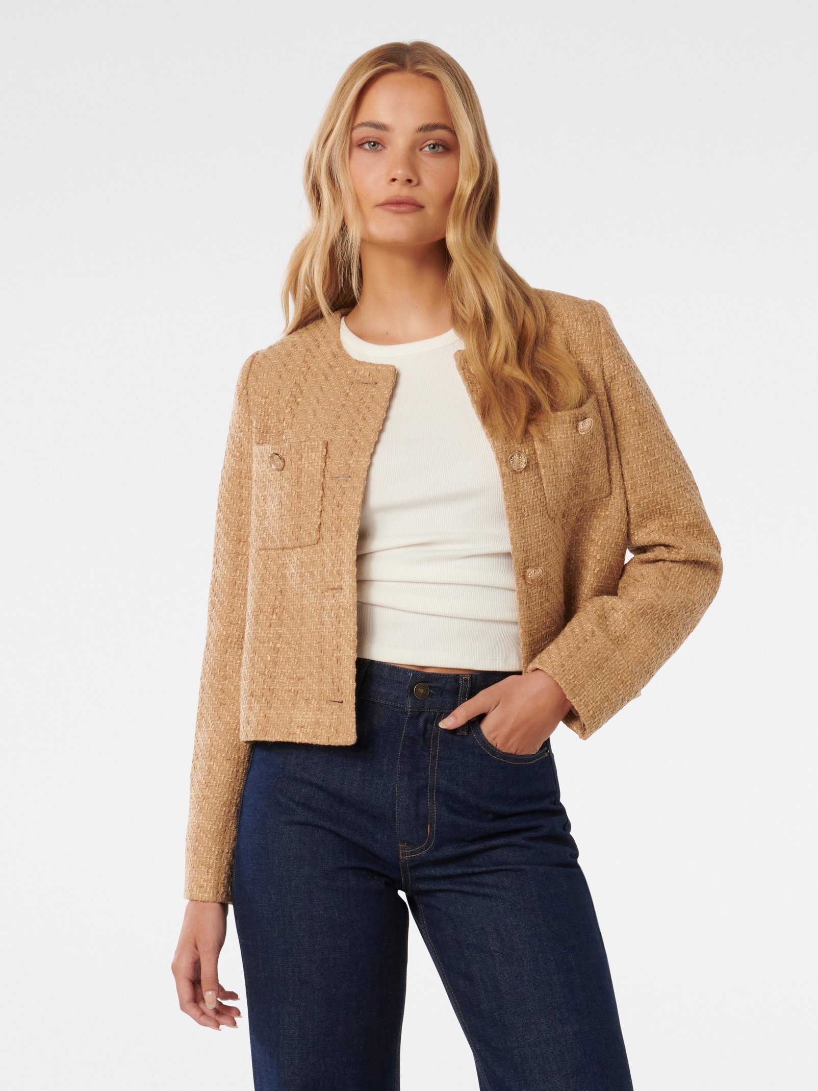 Chrissy Crop Boucle Jacket