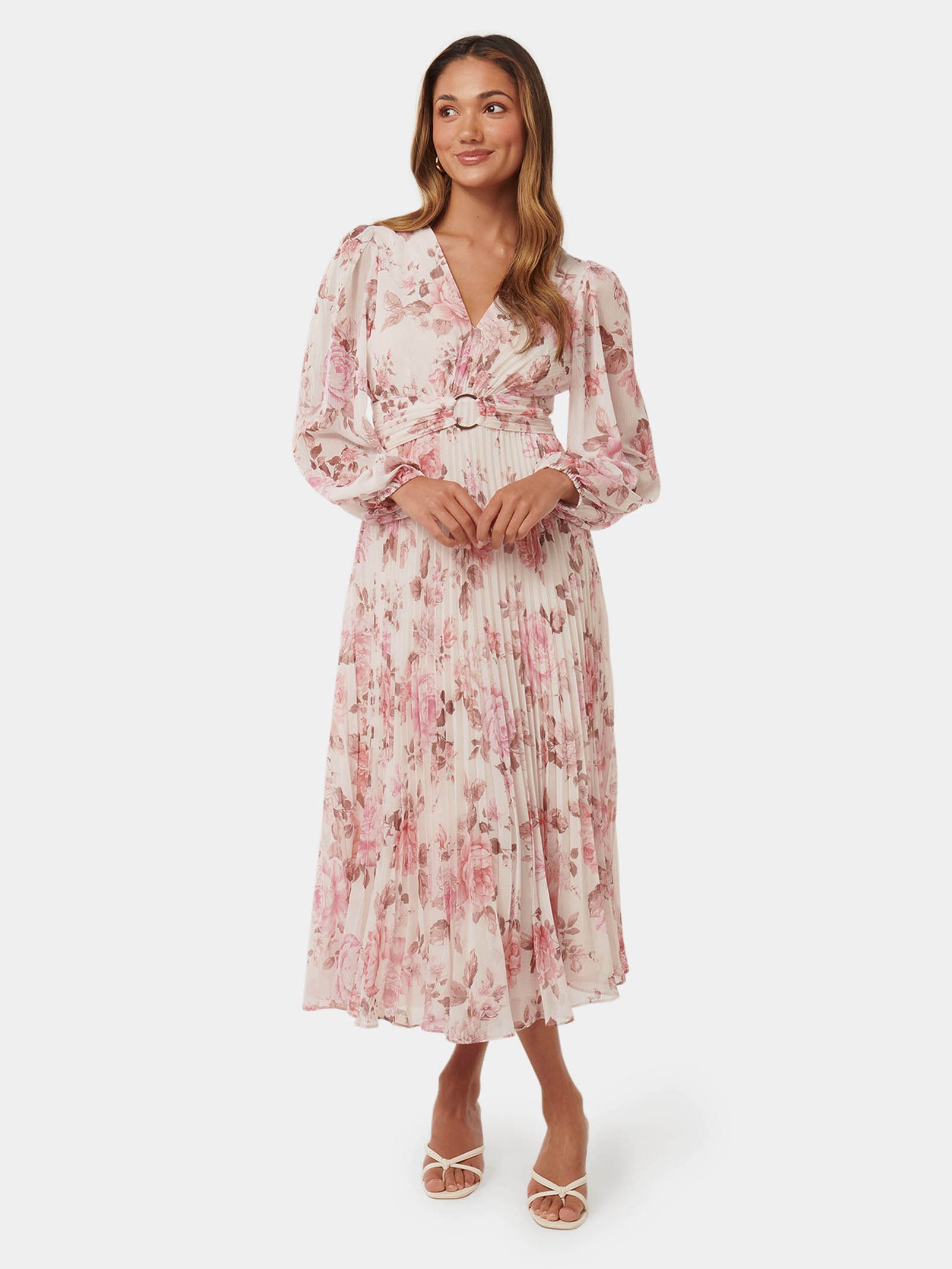 Rosalina Petite Ring Front Midi Dress