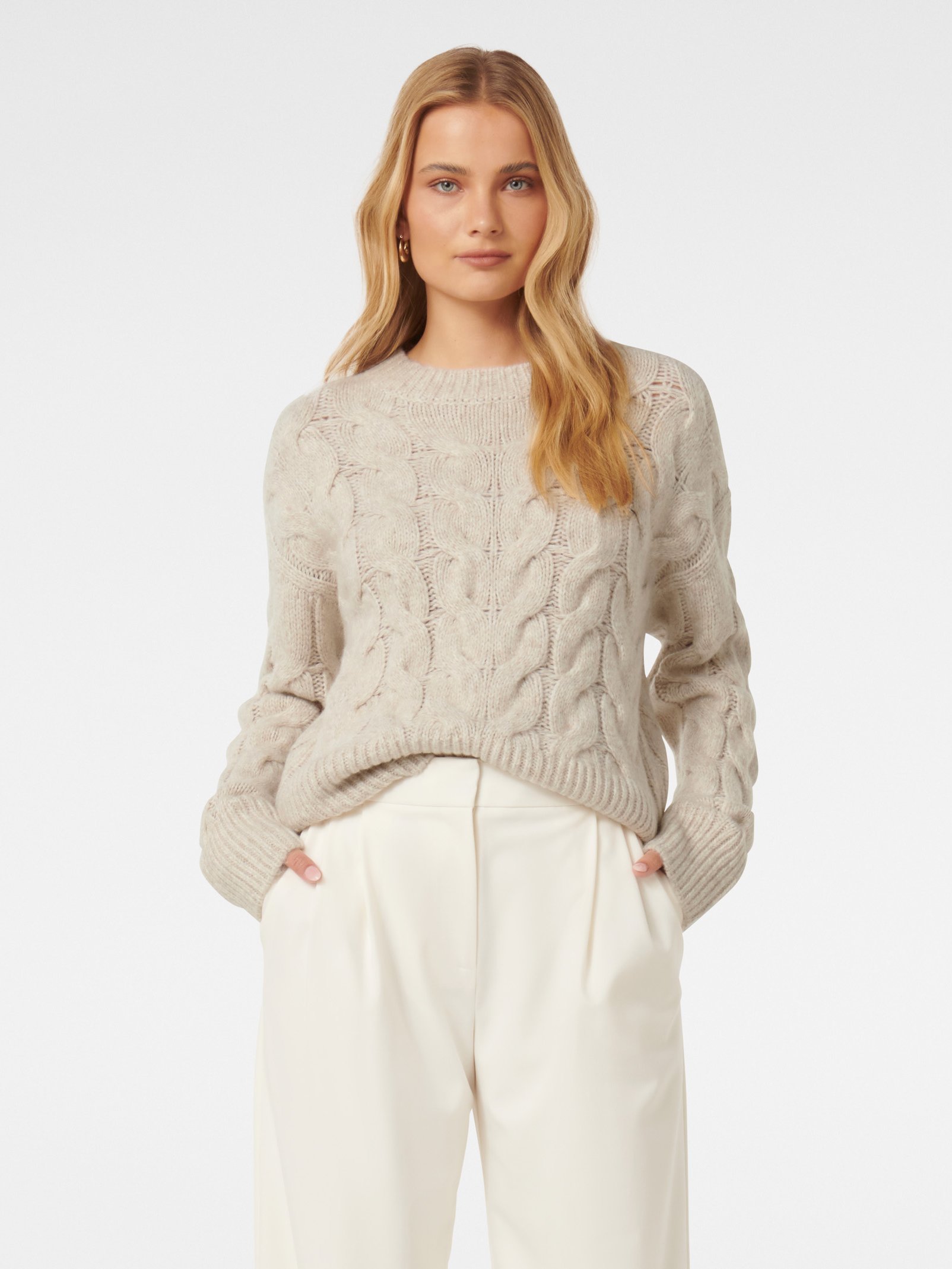 Mila Crew Neck Cable Jumper
