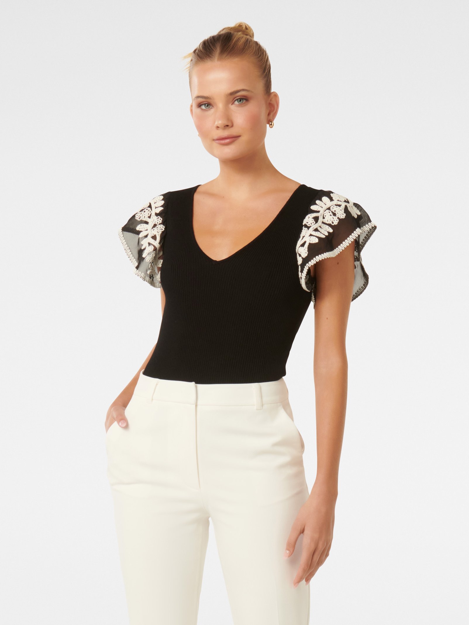 Elodie Frill Sleeve Knit Tank