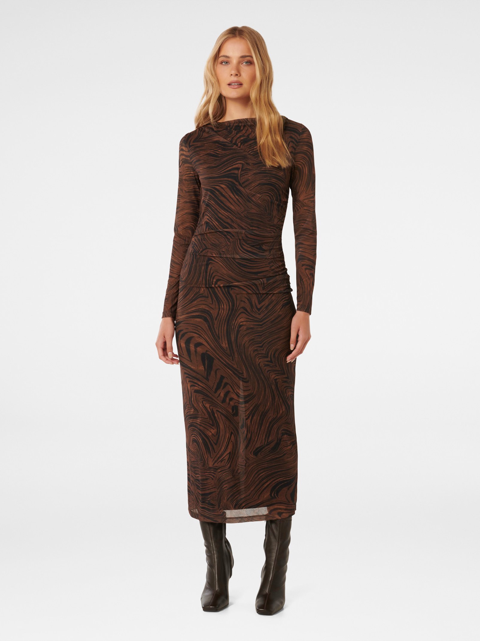Loretta Ruched Side Midi Dress