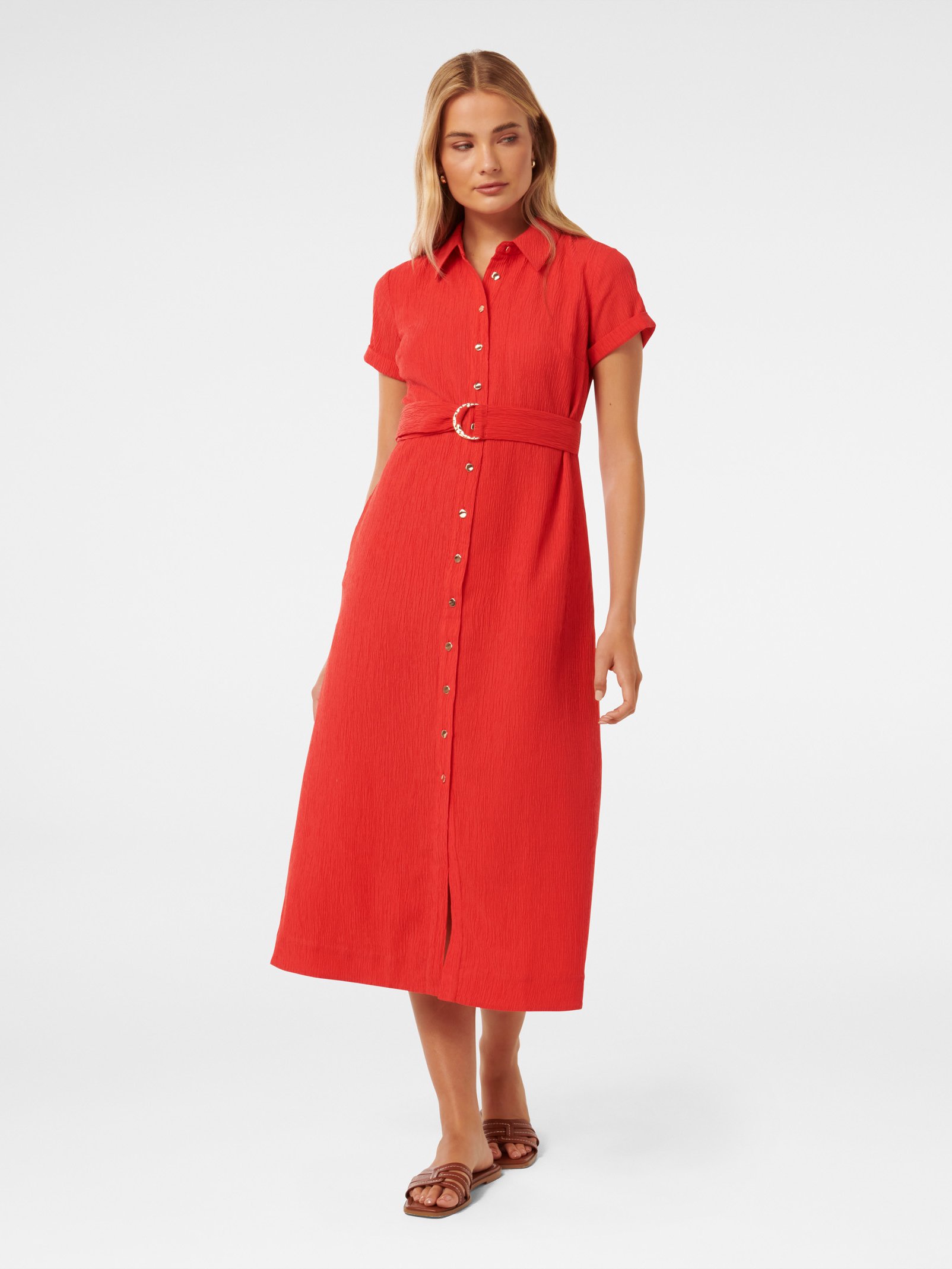 Briley Textured Shirt Dress