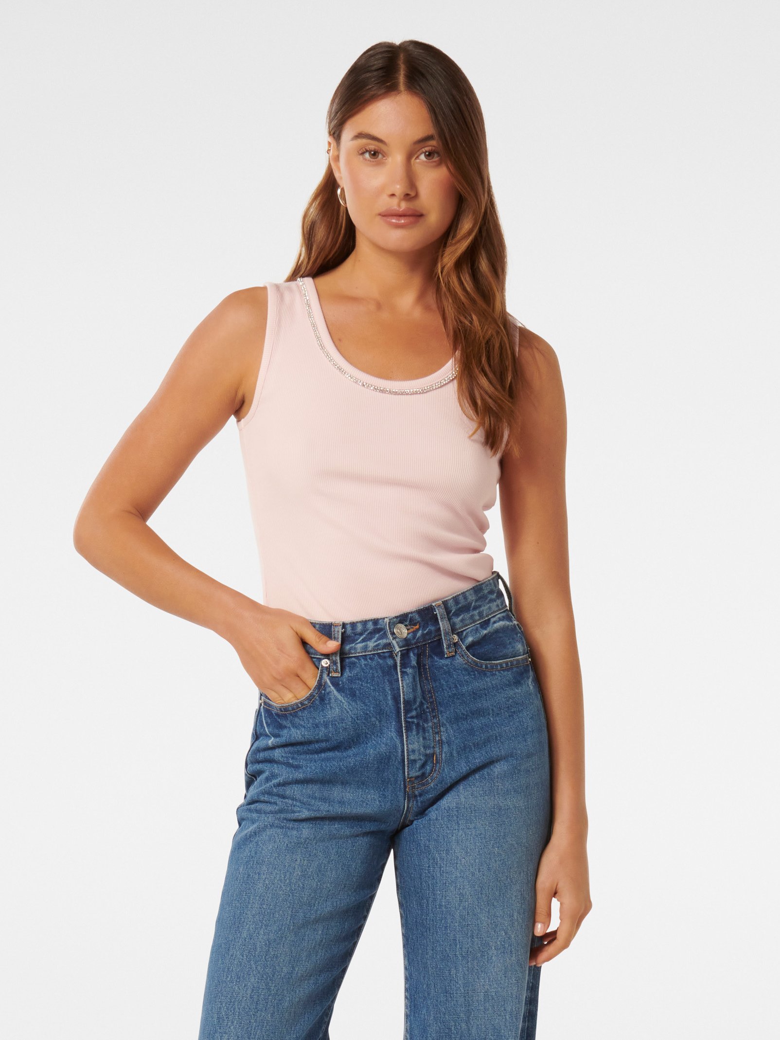 Eda Embellished Neck Top