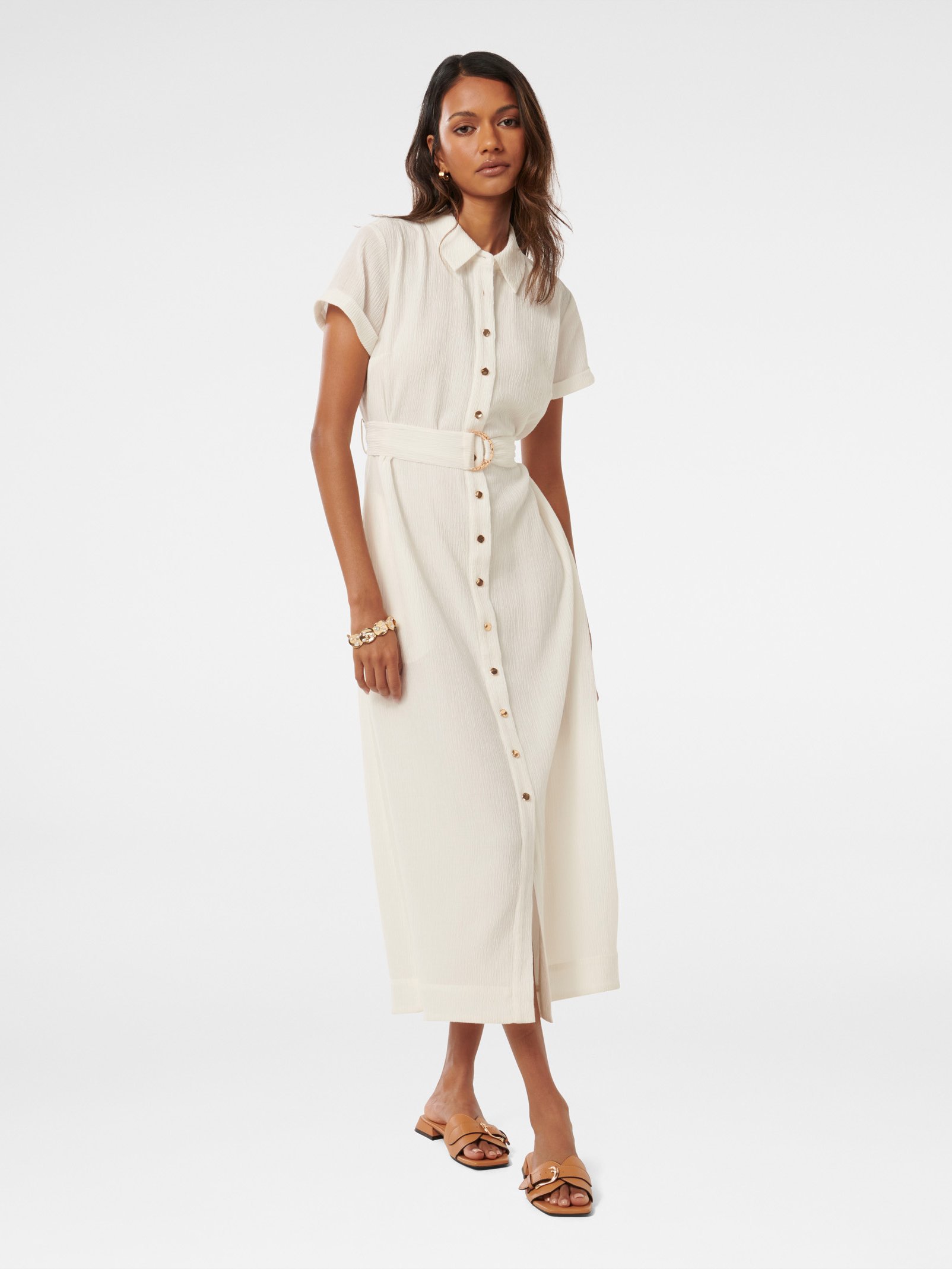 Briley Petite Textured Shirt Dress