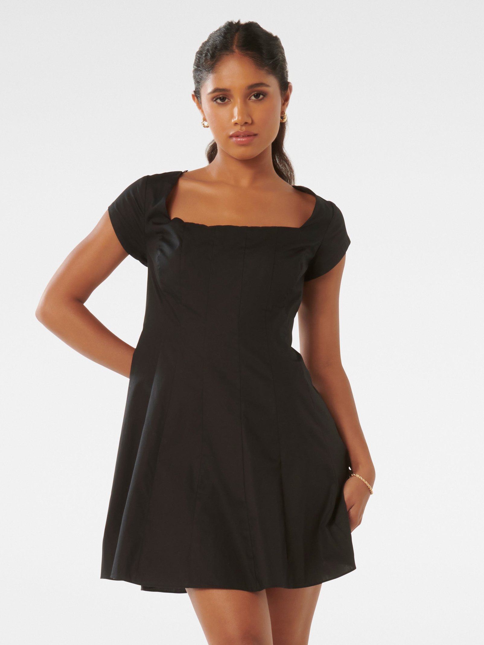 Regina Petite Cap Sleeve Mini Dress
