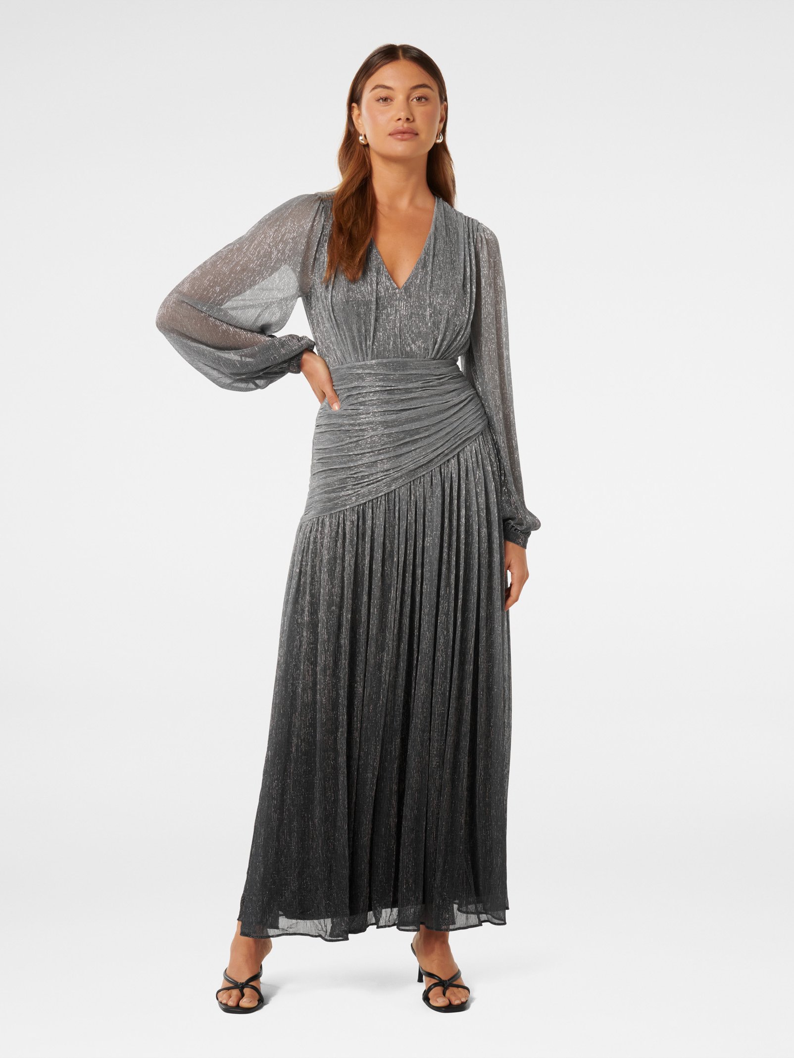 Viv Ombre Plisse Maxi Dress