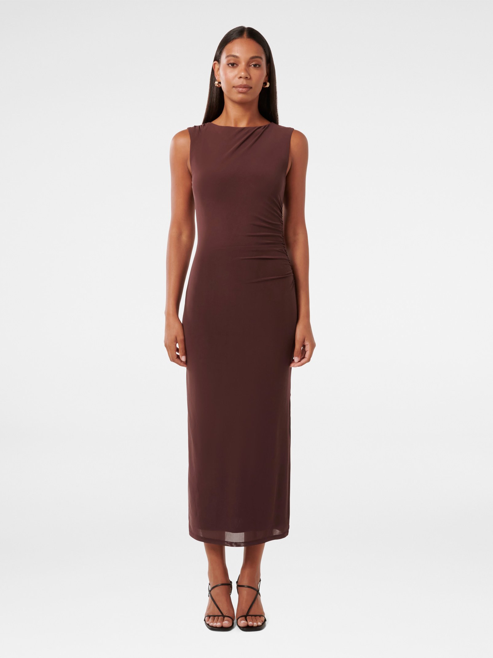 Ally Sleeveless Mesh Midi Dress