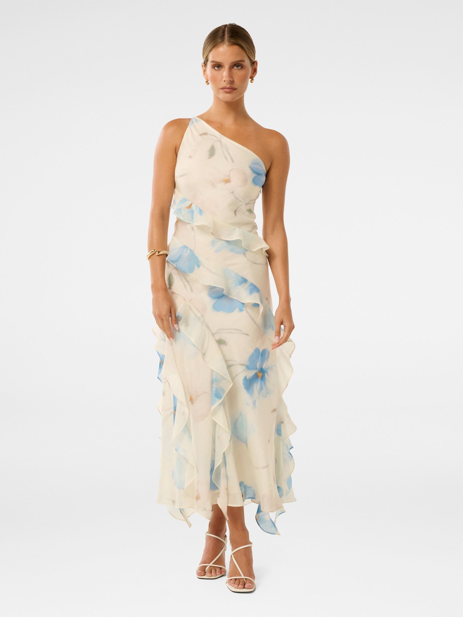 Belle Petite One Shoulder Gown