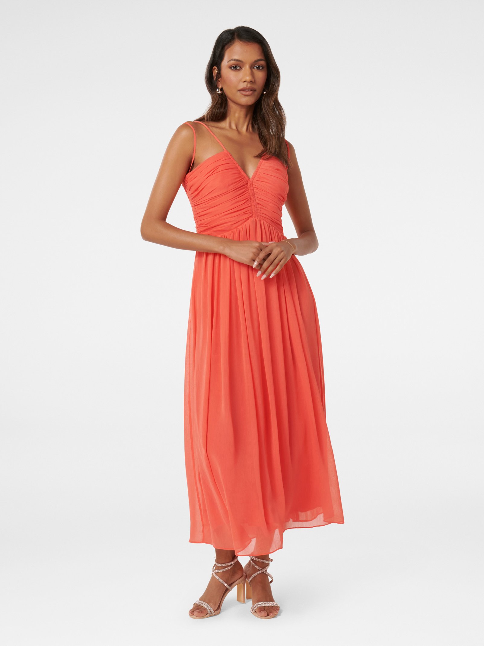 Nakita Petite Ruched Bodice Maxi Dress