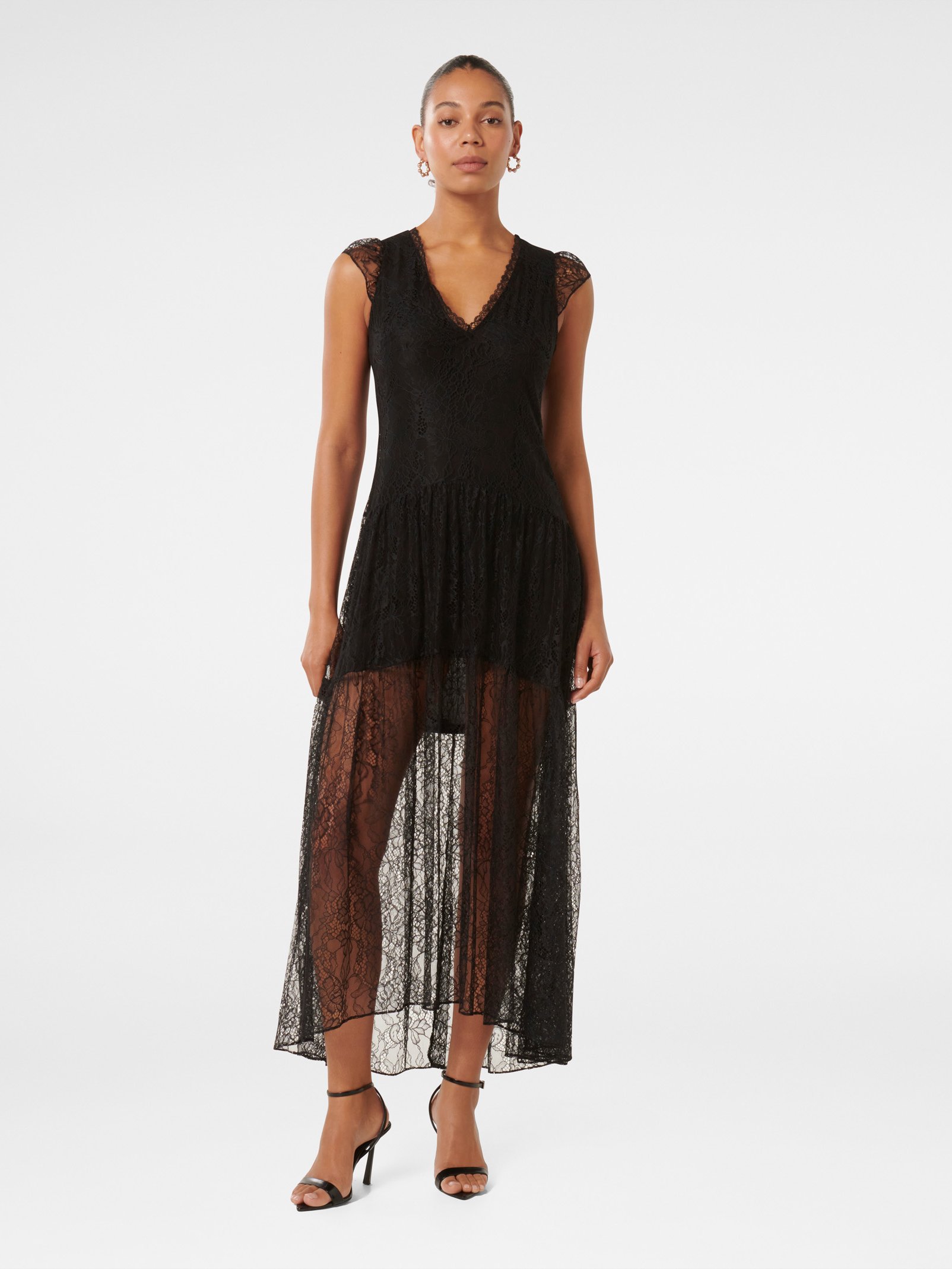 Shyla Sheer Lace Maxi Dress