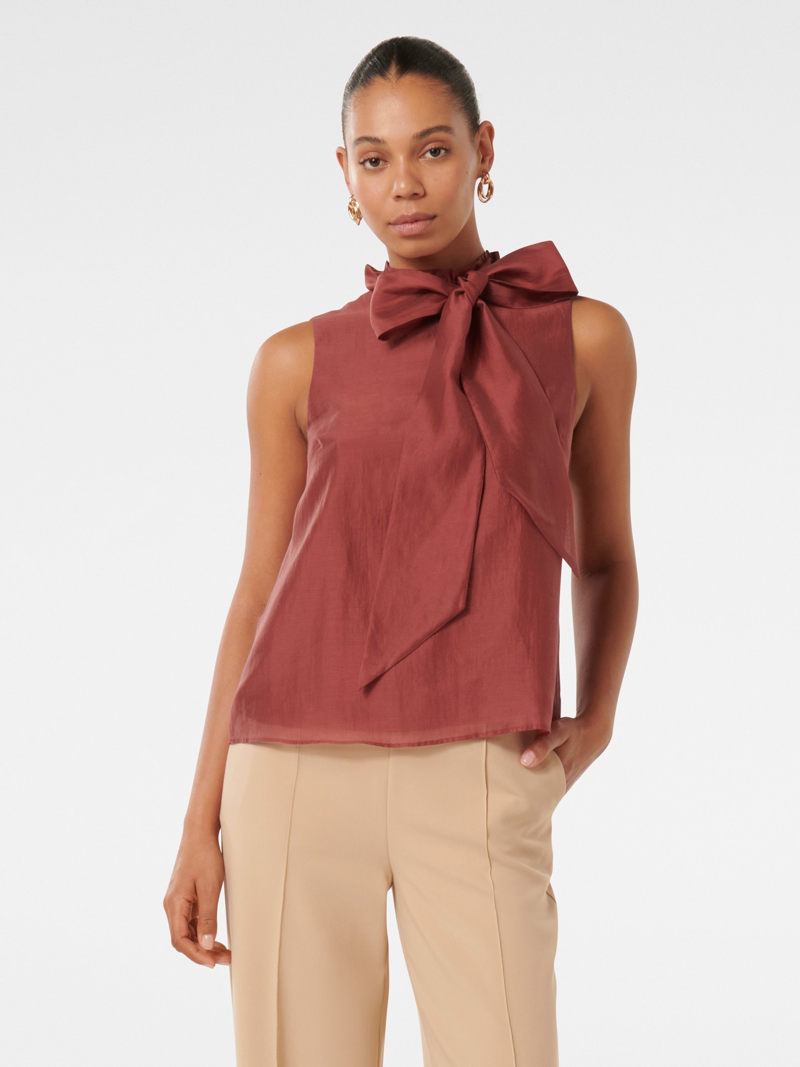 Jane Tie Neck Sleeveless Top