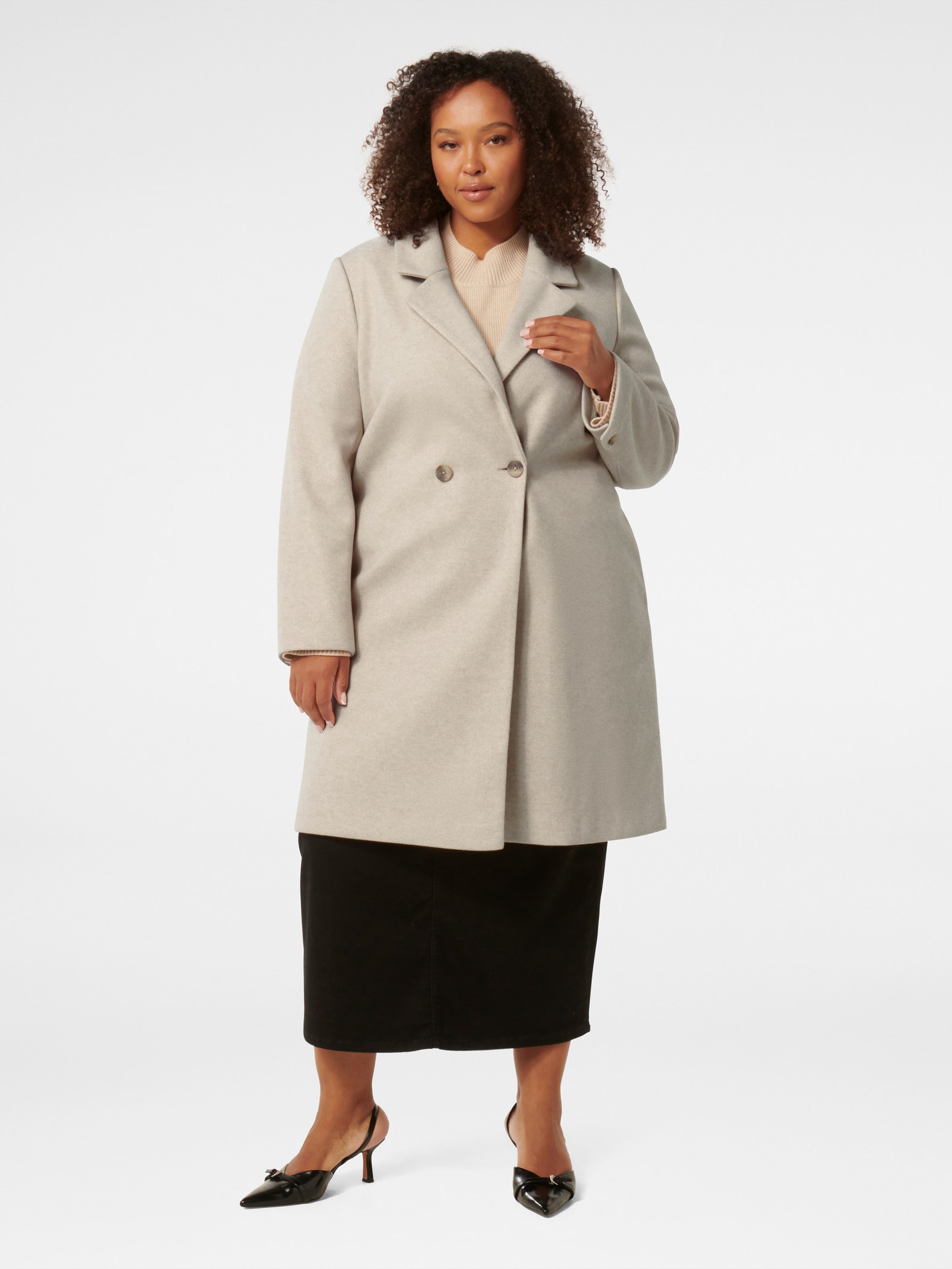 Shelley Curve Double Breasted Coatigan