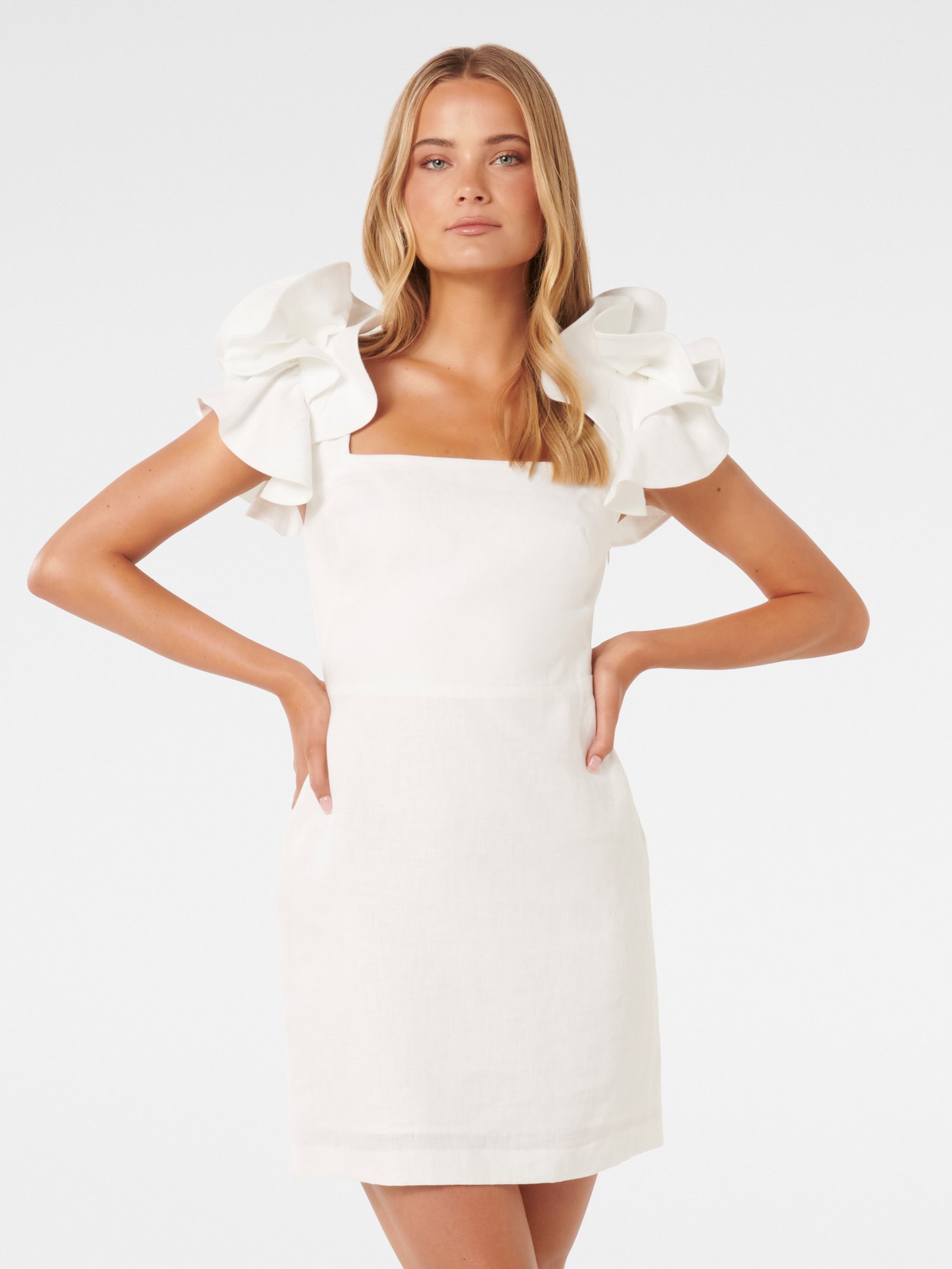 Mackenzie Petite Ruffle Sleeve Mini Dress