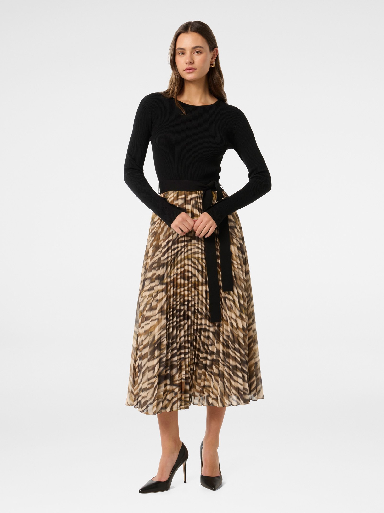 Bree Print Hem Knitted Dress