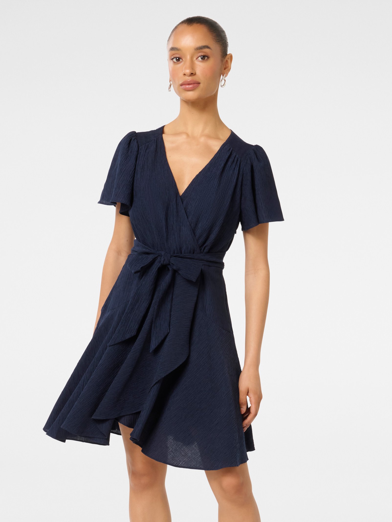 Chrissie Petite Flutter Sleeve Mini Dress