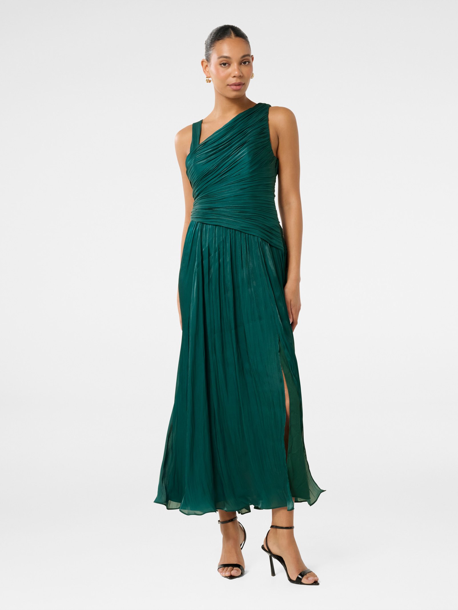 Nya Metallic Asym Maxi Dress