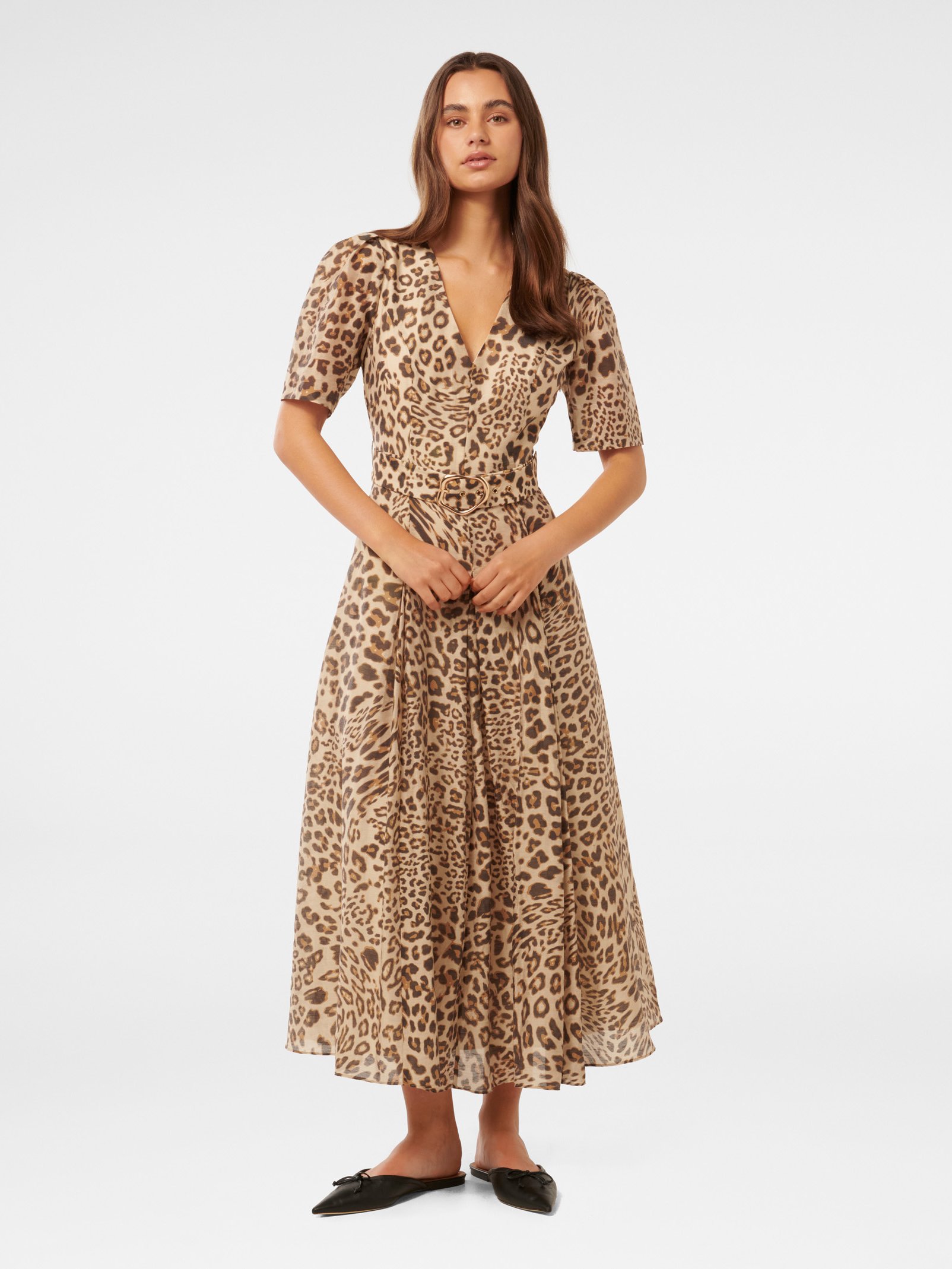 Melinda Belted Midi Dress