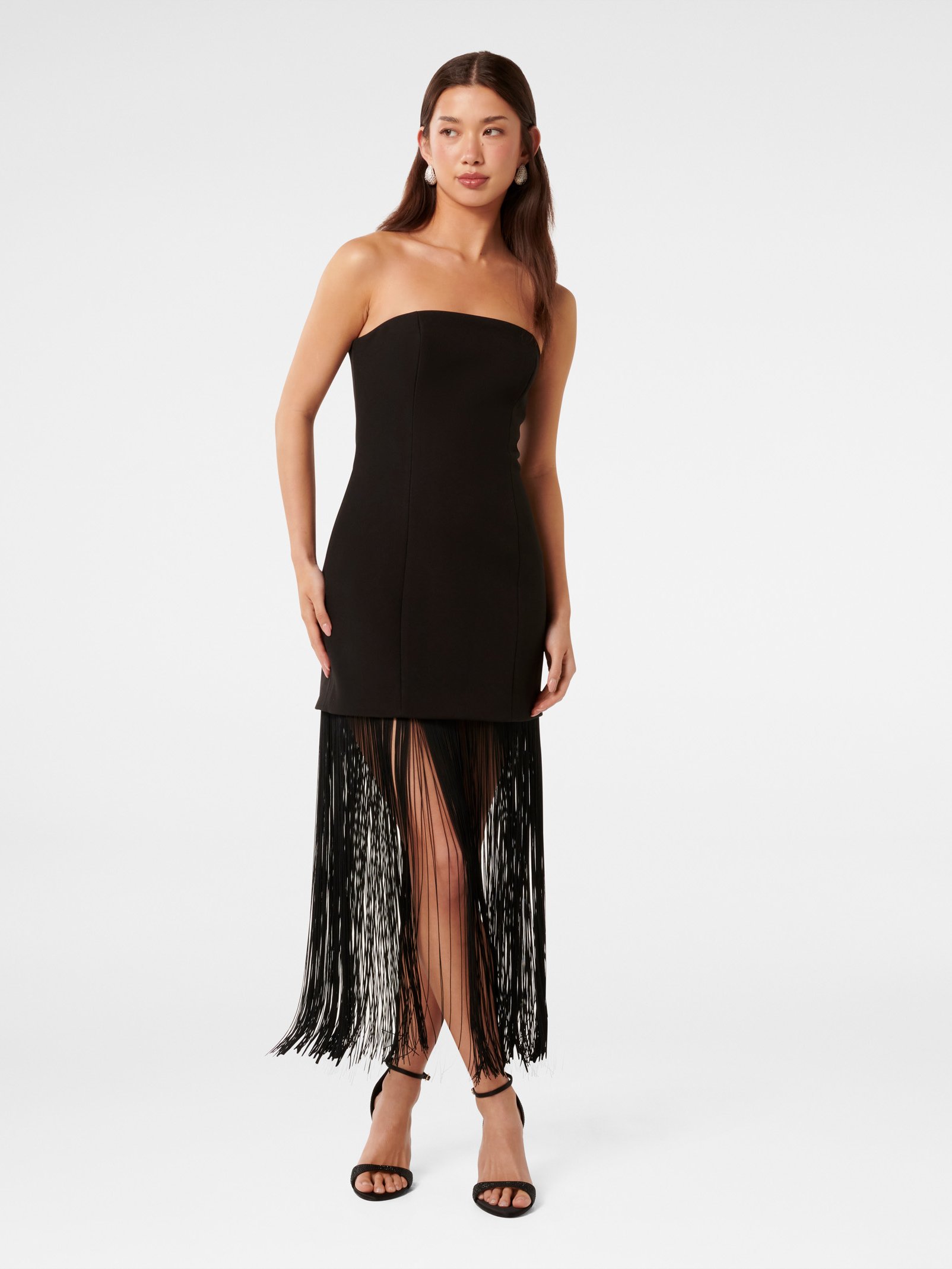 Brodie Strapless Fringe Dress